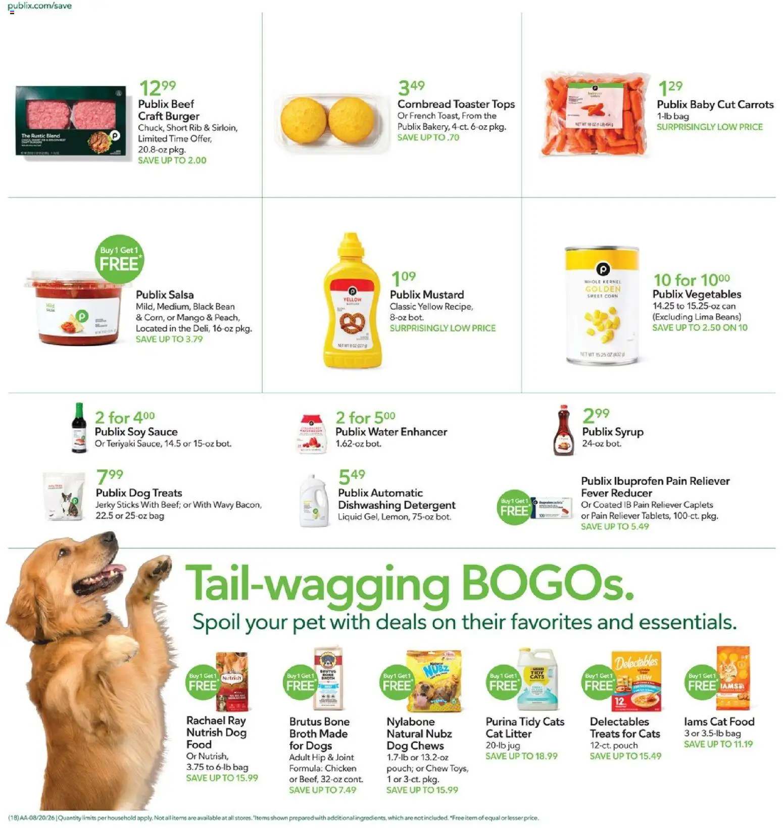 Publix Weekly Ad - valid from 08/19/2026 | Page: 18 | Products: Jerky, Syrup, Dishwashing detergent, Mango