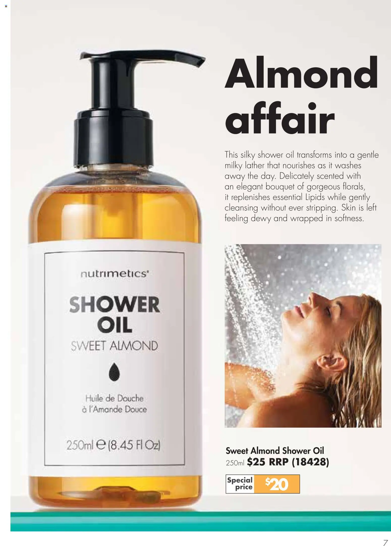 Nutrimetics catalogue - valid from 16/09/2026 | Page: 7 | Products: Shower, Oil