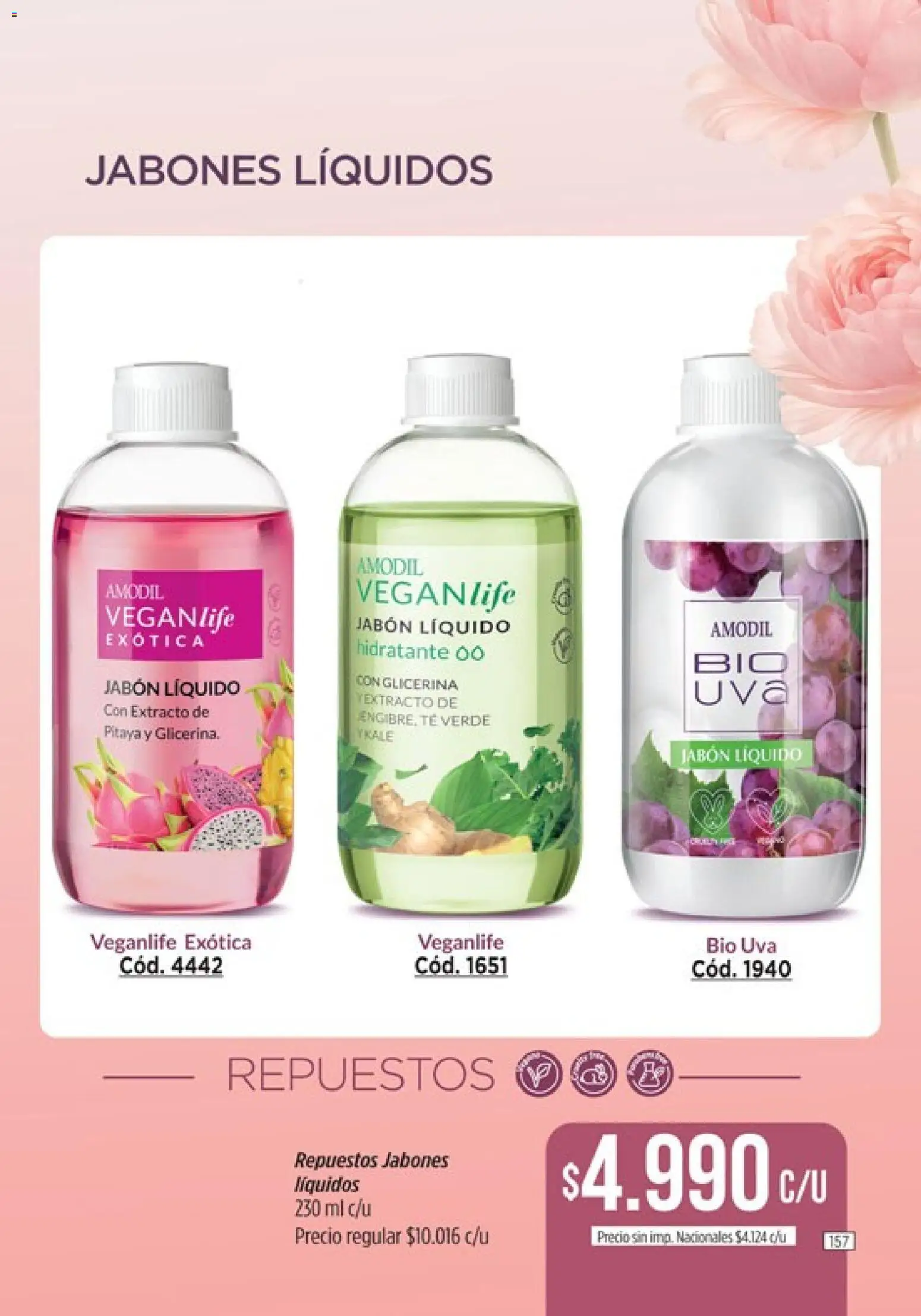 Catálogo Amodil Campaña 14 │ válido desde el 07/08/2026 | Página: 157 | Productos: Jabón, Té verde, Uva, Té