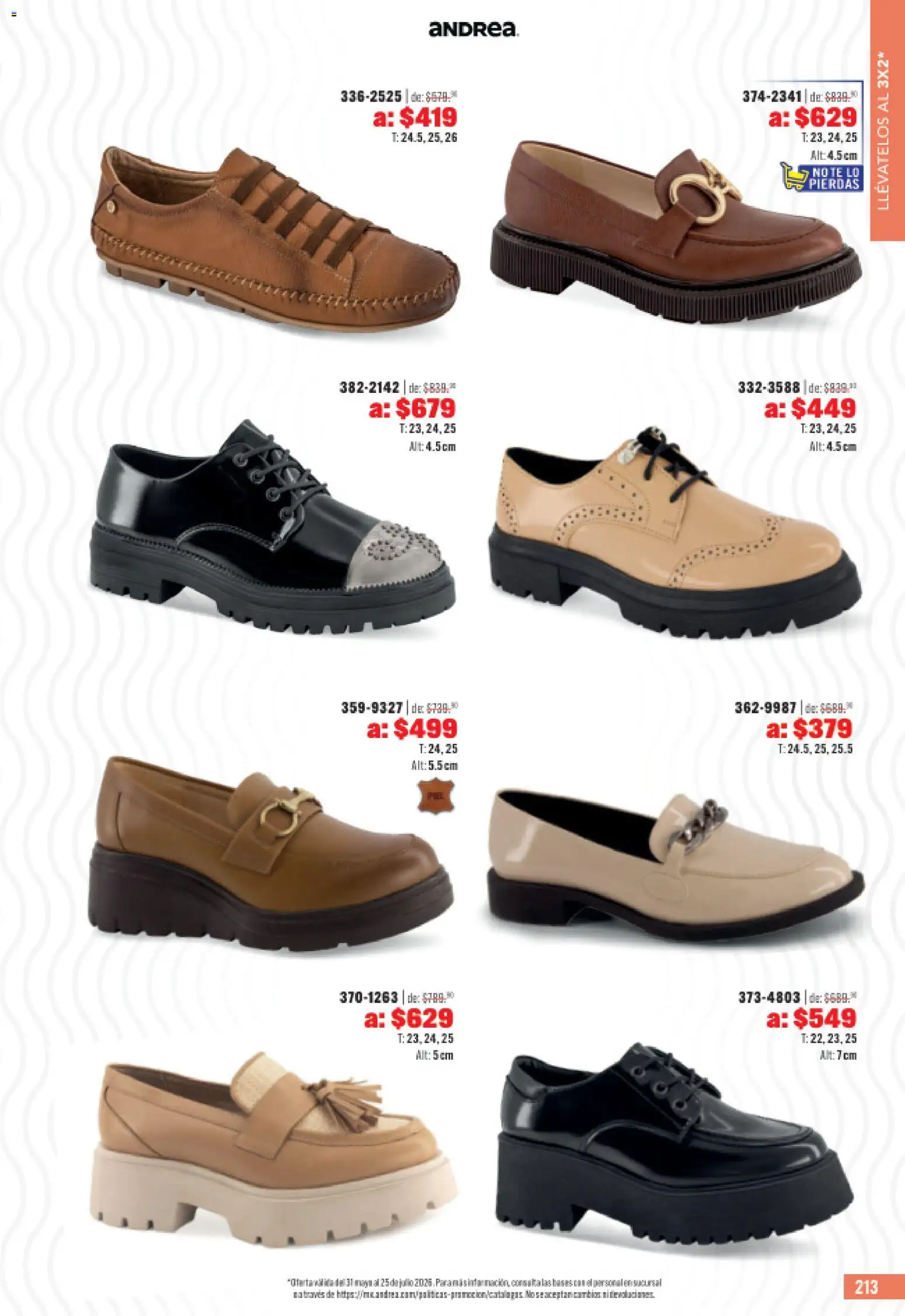 Nuevas ofertas de Andrea válidas en toda la República Mexicana desde el 31.05.2026. ¡Encuentra las mejores ofertas en Andrea catálogo Outlet! | Página: 213