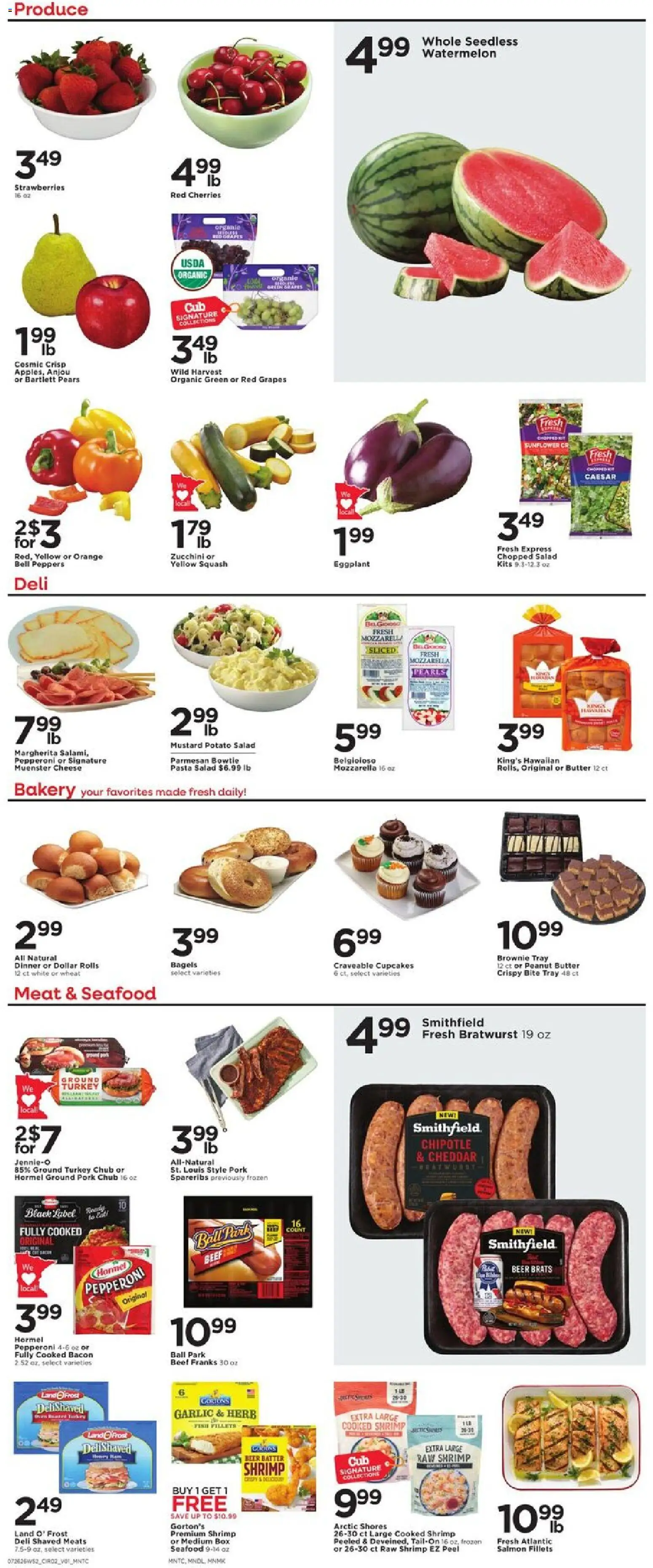 Cub Foods Weekly Ad - valid from 07/26/2026 | Page: 2 | Products: Peppers, Zucchini, Box, Garlic