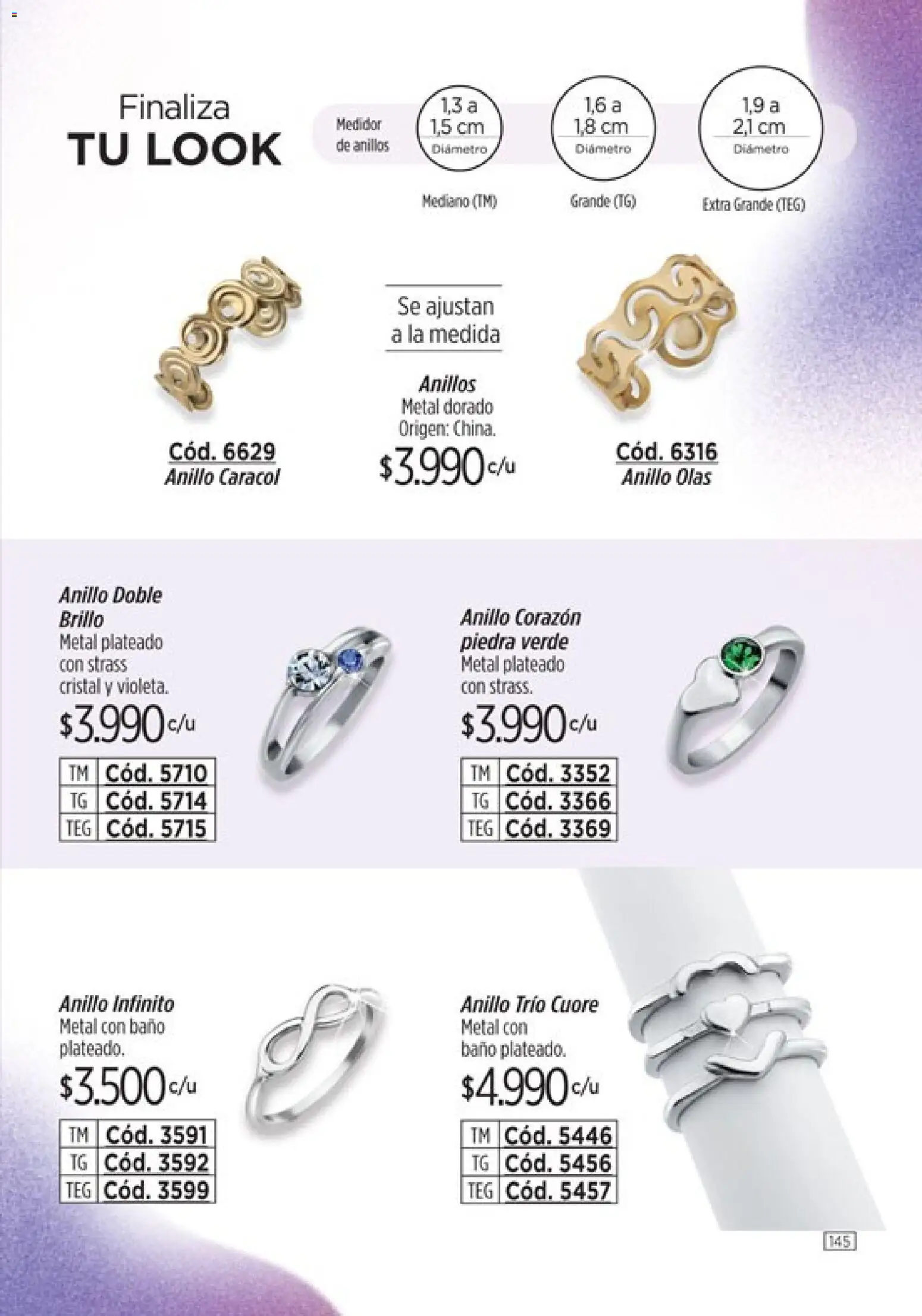 Catálogo Amodil Campaña 4 │ válido desde el 01/03/2026 | Página: 145 | Productos: Anillo, Baño, Brillo