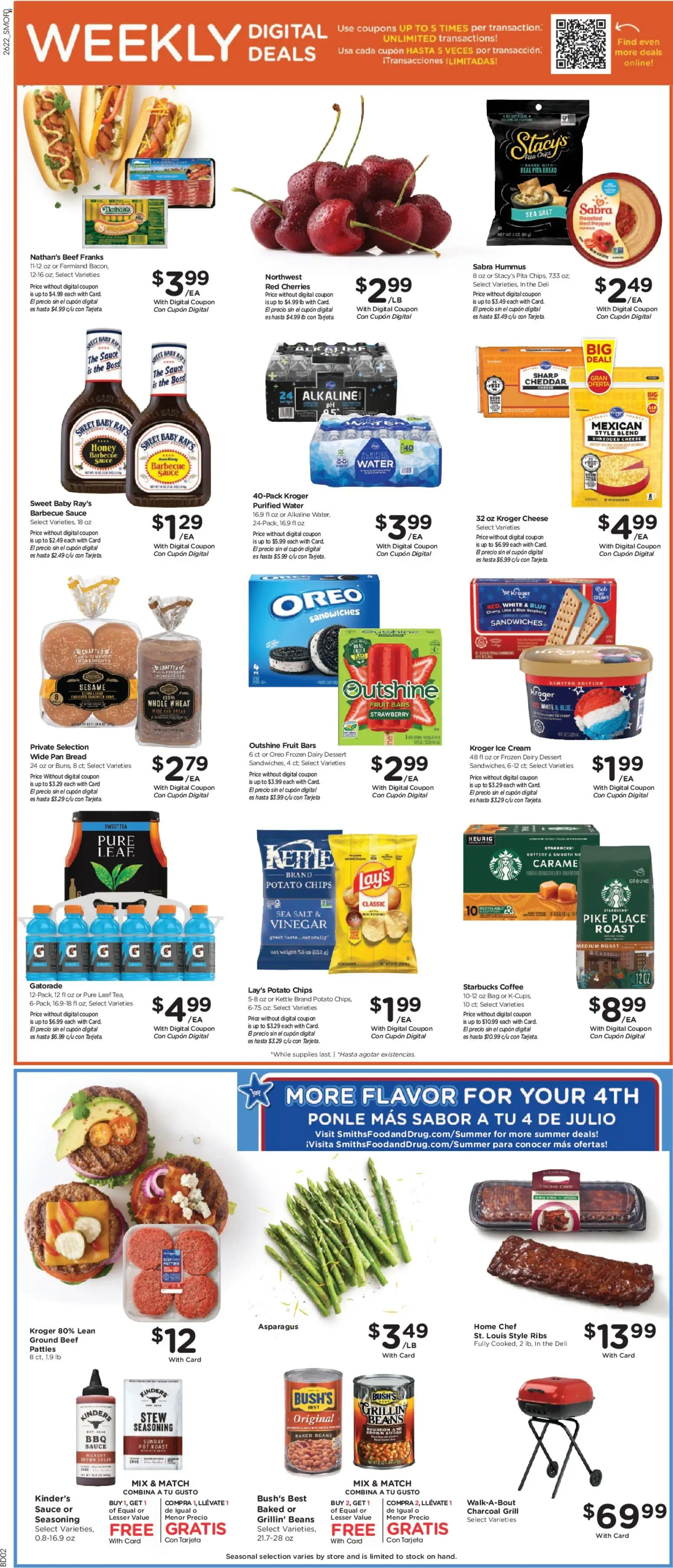 Smith's Weekly Ad - valid from 07/01/2026 | Page: 3 | Products: Vinegar, Asparagus, Sugar, Pepper