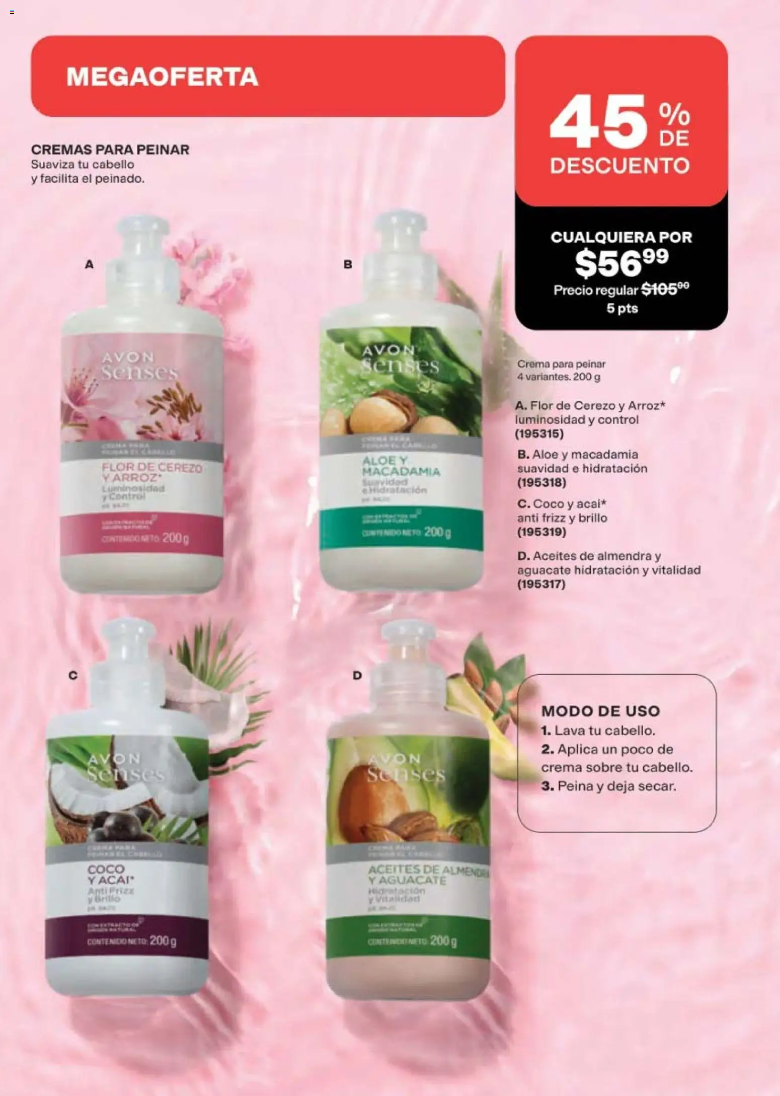 Nuevas ofertas de AVON válidas en toda la República Mexicana desde el 11/09/2026. ¡Encuentra las mejores ofertas en AVON campaña 14 2026! | Página: 157 | Productos: Crema, Brillo, Almendra, Sobre