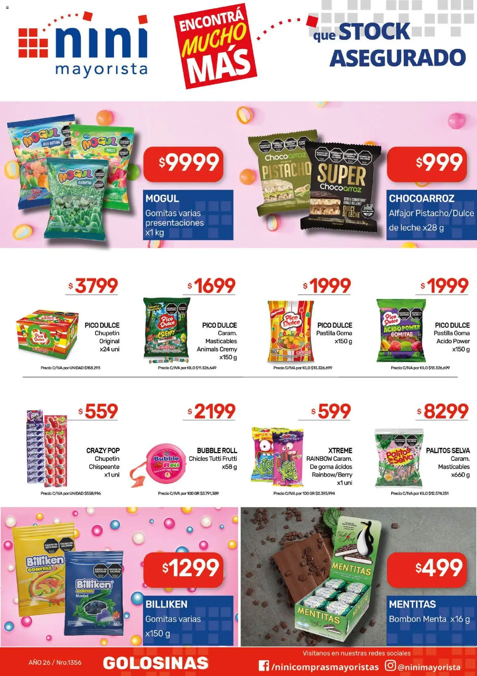 NINI Mayorista ofertas │ válido desde el 20.04.2026 | Página: 29 | Productos: Pico, Chicles, Alfajor, Golosinas