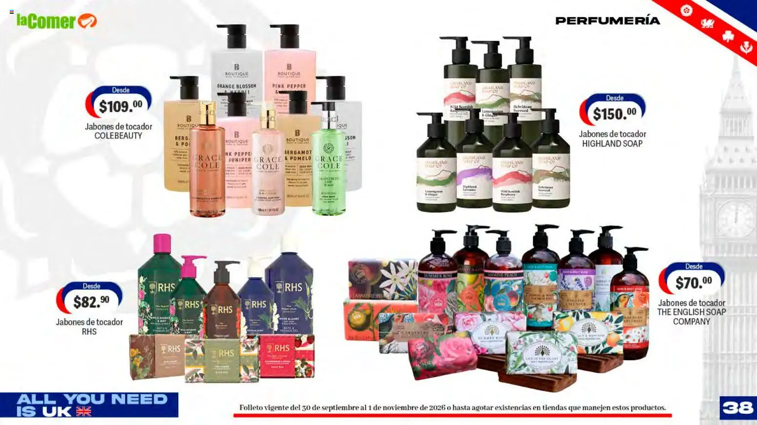 Nuevas ofertas de La Comer válidas en toda la República Mexicana desde el 30/09/2026. ¡Encuentra las mejores ofertas en La Comer folleto! | Página: 38 | Productos: Pomelo