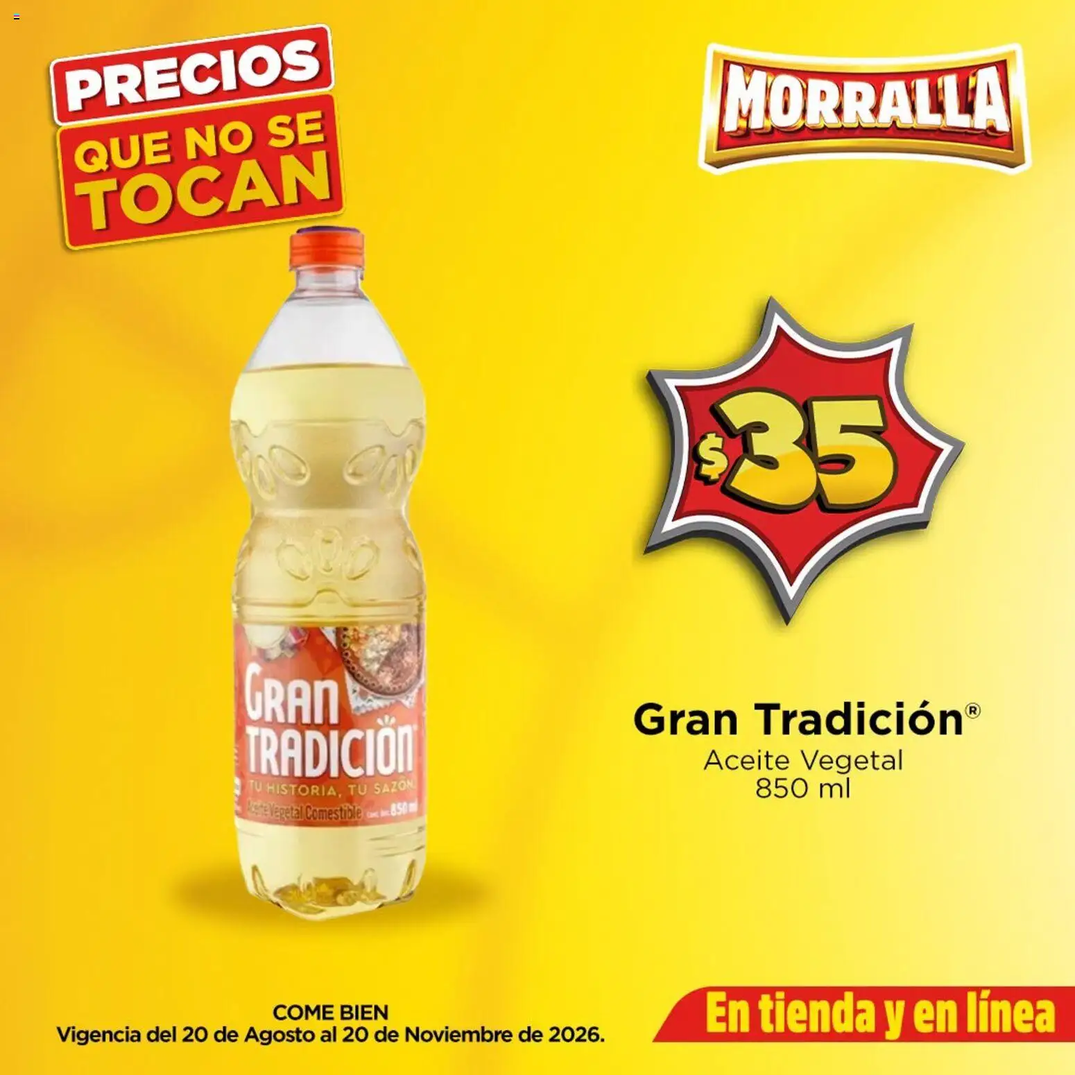 Nuevas ofertas de Bodega Aurrerá válidas en toda la República Mexicana desde el 20/08/2026. ¡Encuentra las mejores ofertas en Bodega Aurrerá folleto Moralla! | Página: 3 | Productos: Aceite vegetal, Aceite
