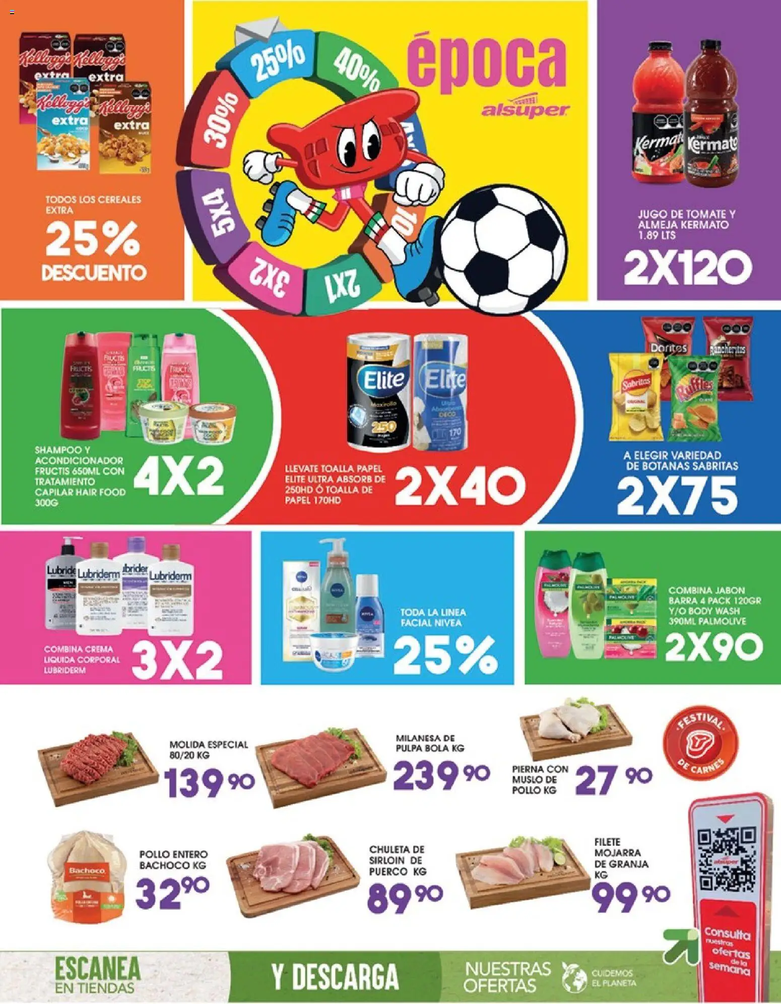 Nuevas ofertas de Alsuper válidas en toda la República Mexicana desde el 14/07/2026. ¡Encuentra las mejores ofertas en Alsuper folleto! | Página: 8 | Productos: Crema, Cereales, Body, Acondicionador