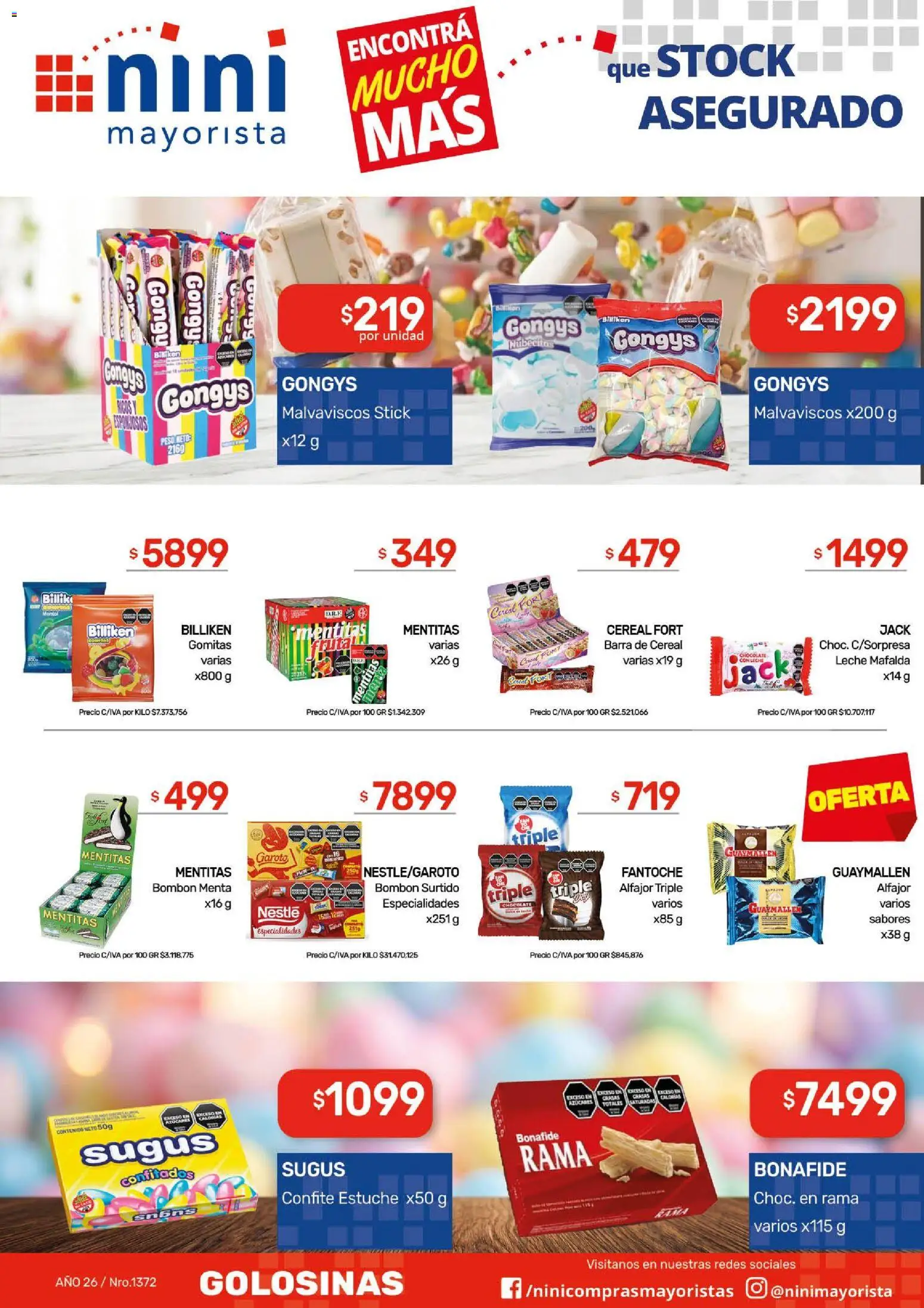 NINI Mayorista ofertas │ válido desde el 10/08/2026 | Página: 33 | Productos: Especialidades, Peso, Estuche, Golosinas