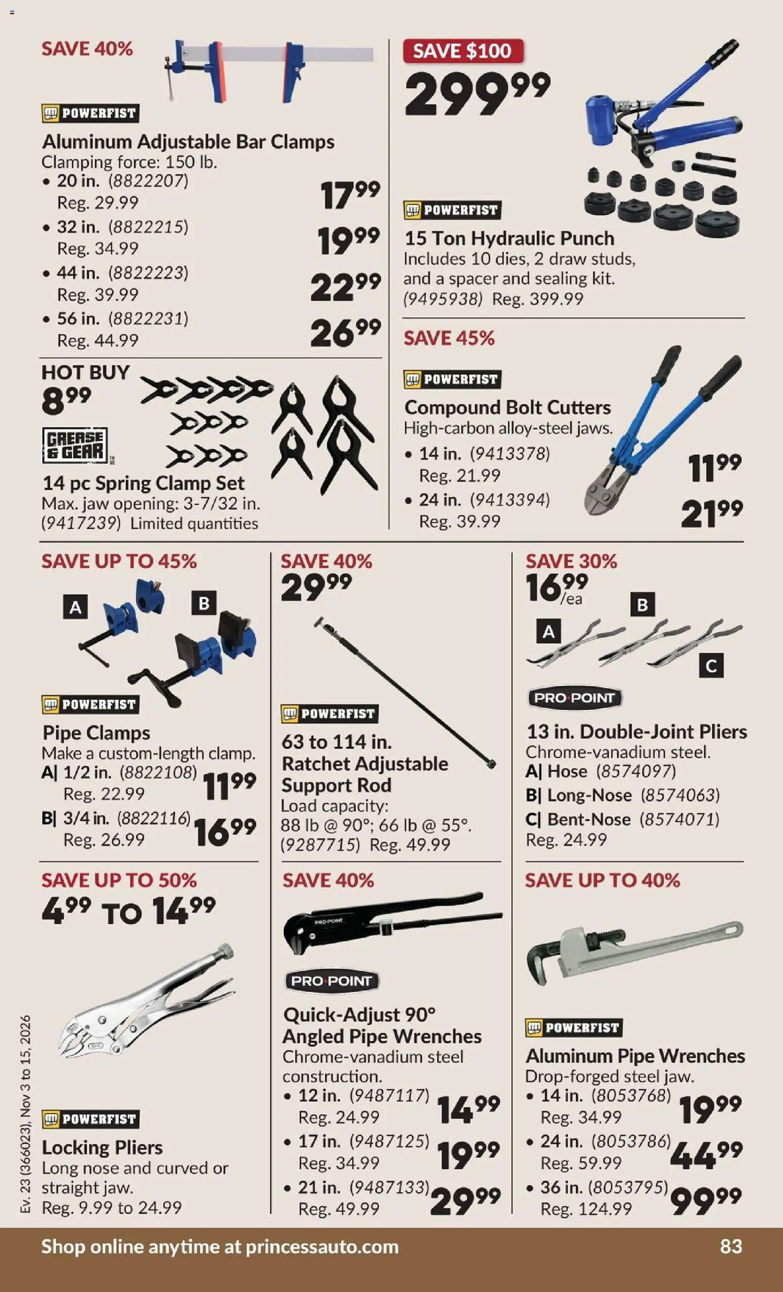 Princess Auto flyer valid from Nov 1, 2026 | Page: 92