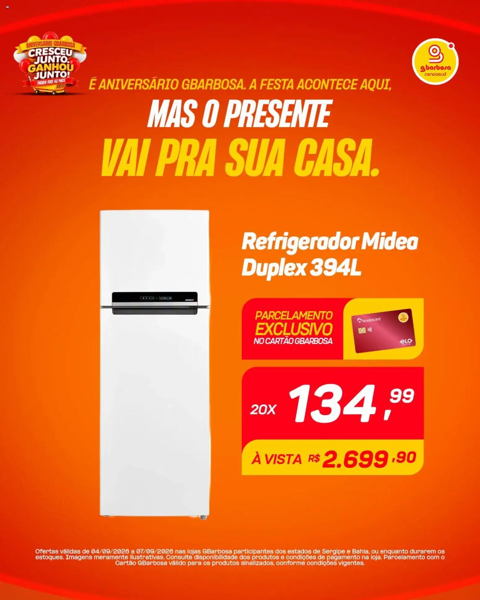 Gbarbosa Folheto - válido de 04/09/2026 | Página: 4 | Produtos: Refrigerador