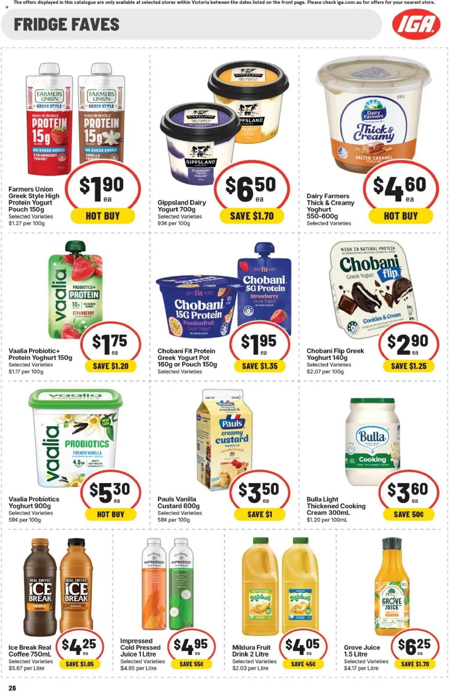 IGA catalogue - valid from 30/09/2026 | Page: 22 | Products: Light, Fruit, Fridge, Vanilla