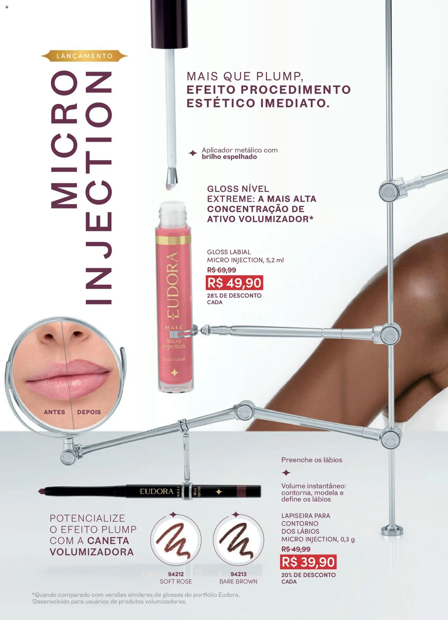Eudora Folheto - válido de 15/07/2026 | Página: 2 | Produtos: Gloss labial, Lapiseira, Caneta