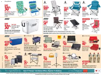 Preview of Canadian Tire weekly flyer from shop Canadian Tire valid from Jul 23, 2026 | Page: 5 | Products: Luggage, Chair