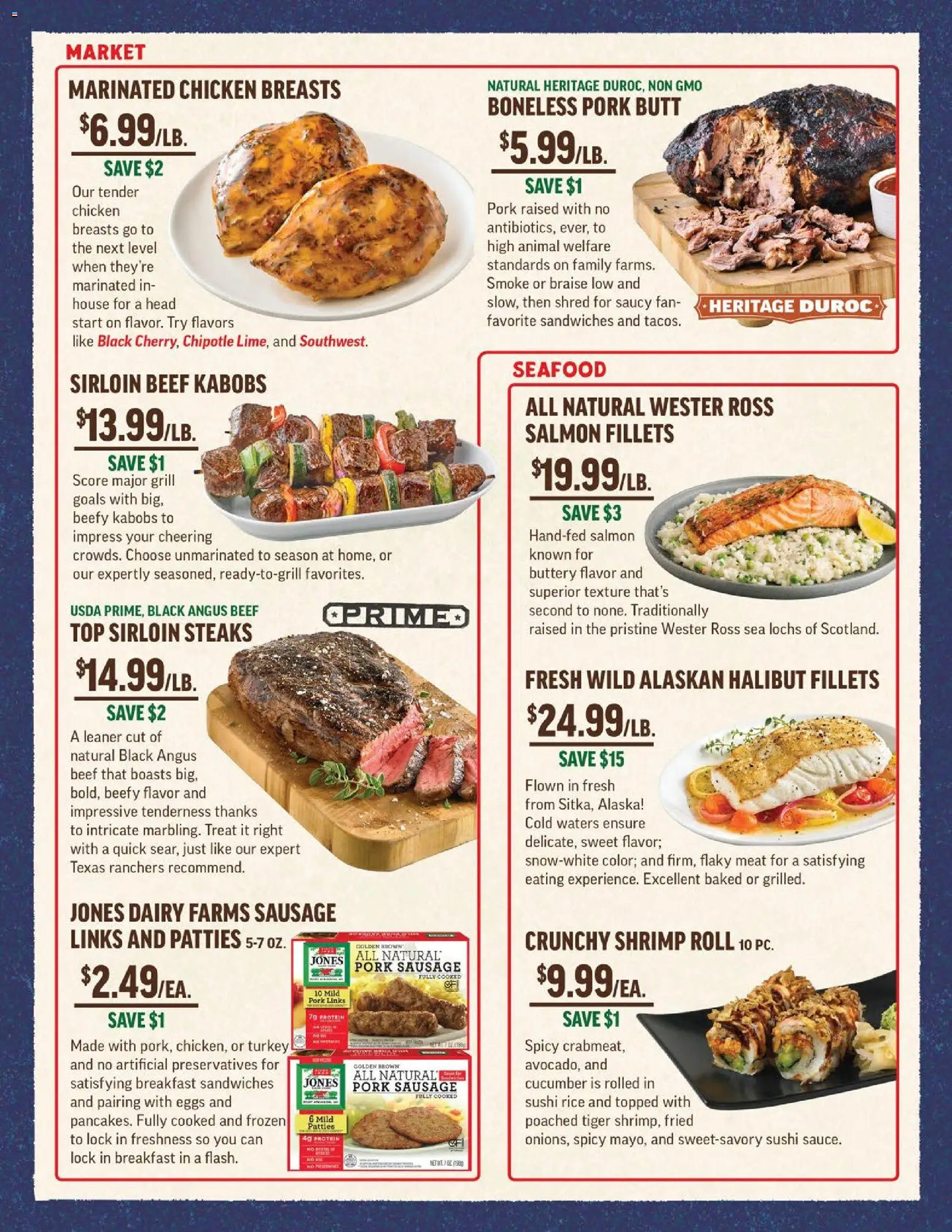 Central Market Weekly Ad - valid from 10.06.2026 | Page: 3 | Products: Pork, Rice, Seafood, Grill
