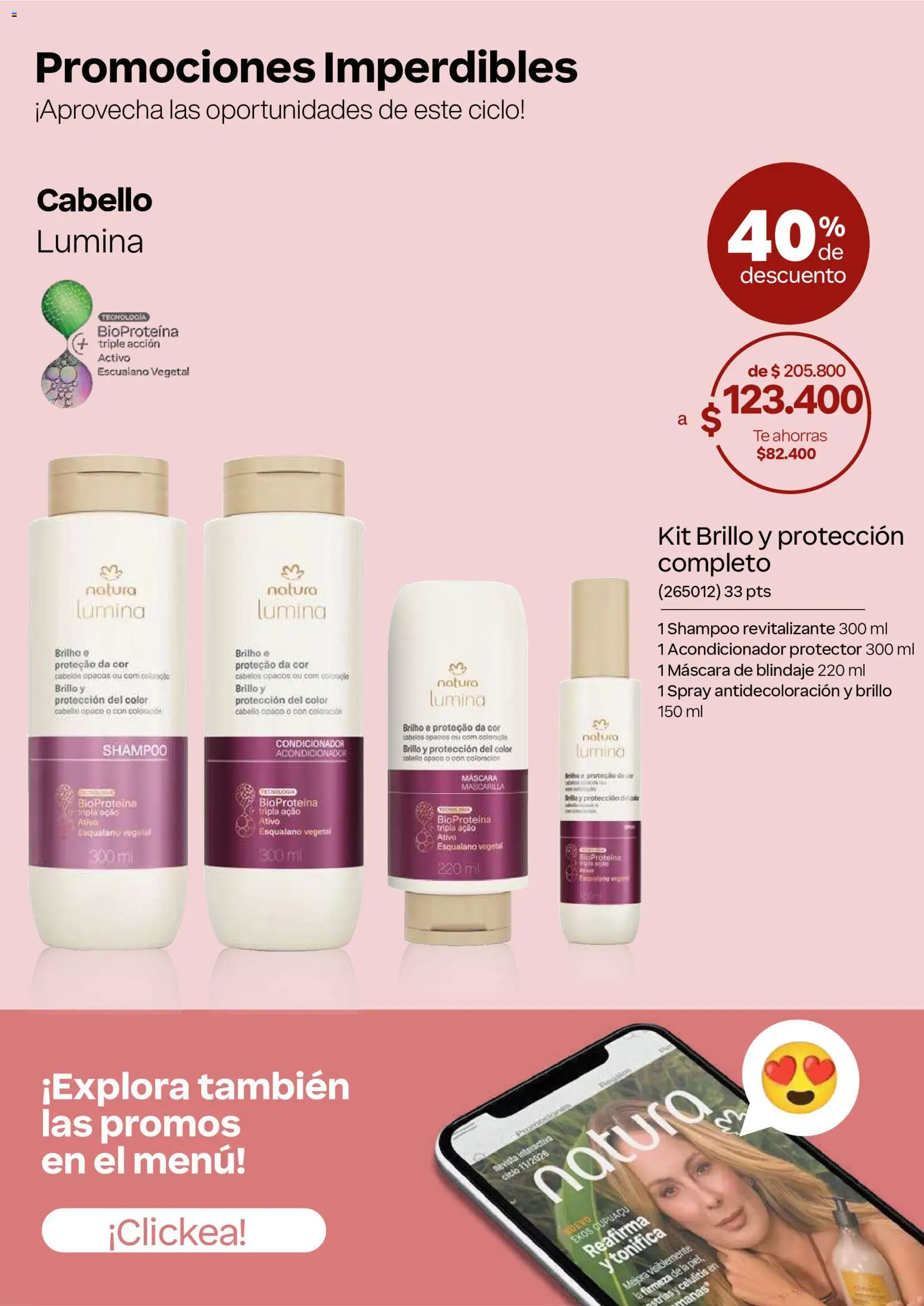 Natura revista - valida desde el 01/07/2026 | Página: 8 | Productos: Té, Shampoo, Mascarilla, Máscara