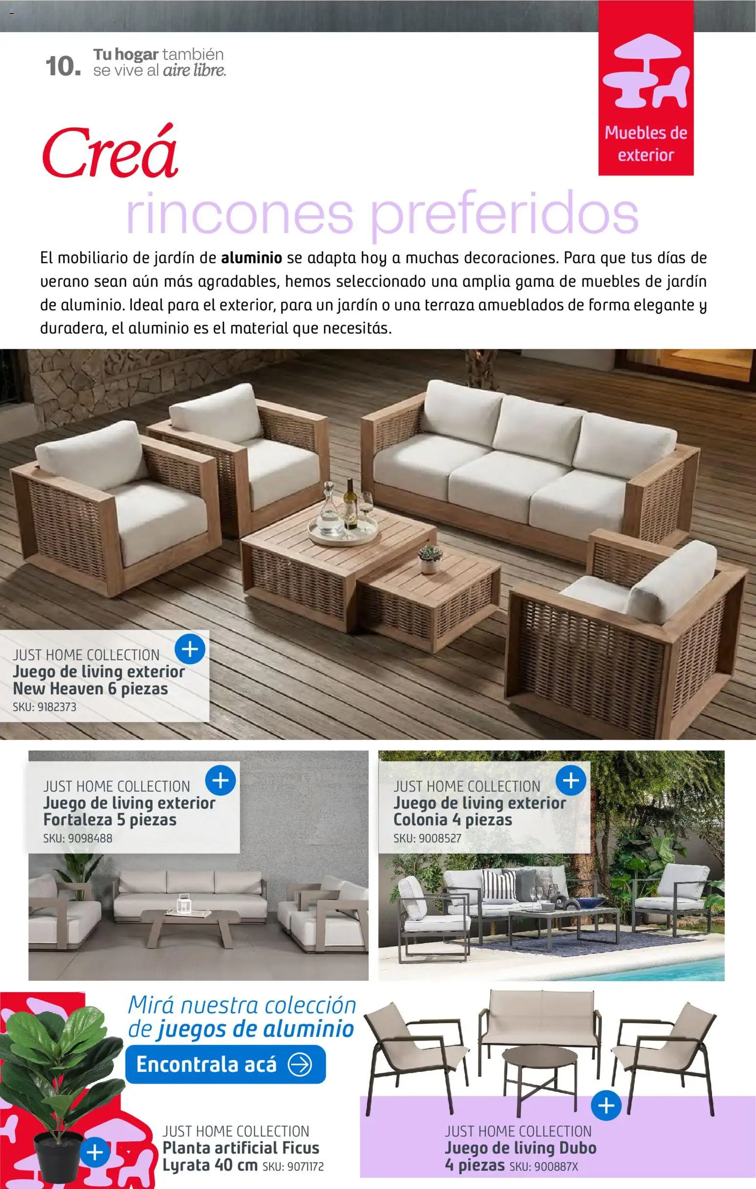 Sodimac - Catálogo Aire Libre │ válido desde el 14/09/2026 | Página: 10 | Productos: Living, Muebles de jardín, Planta