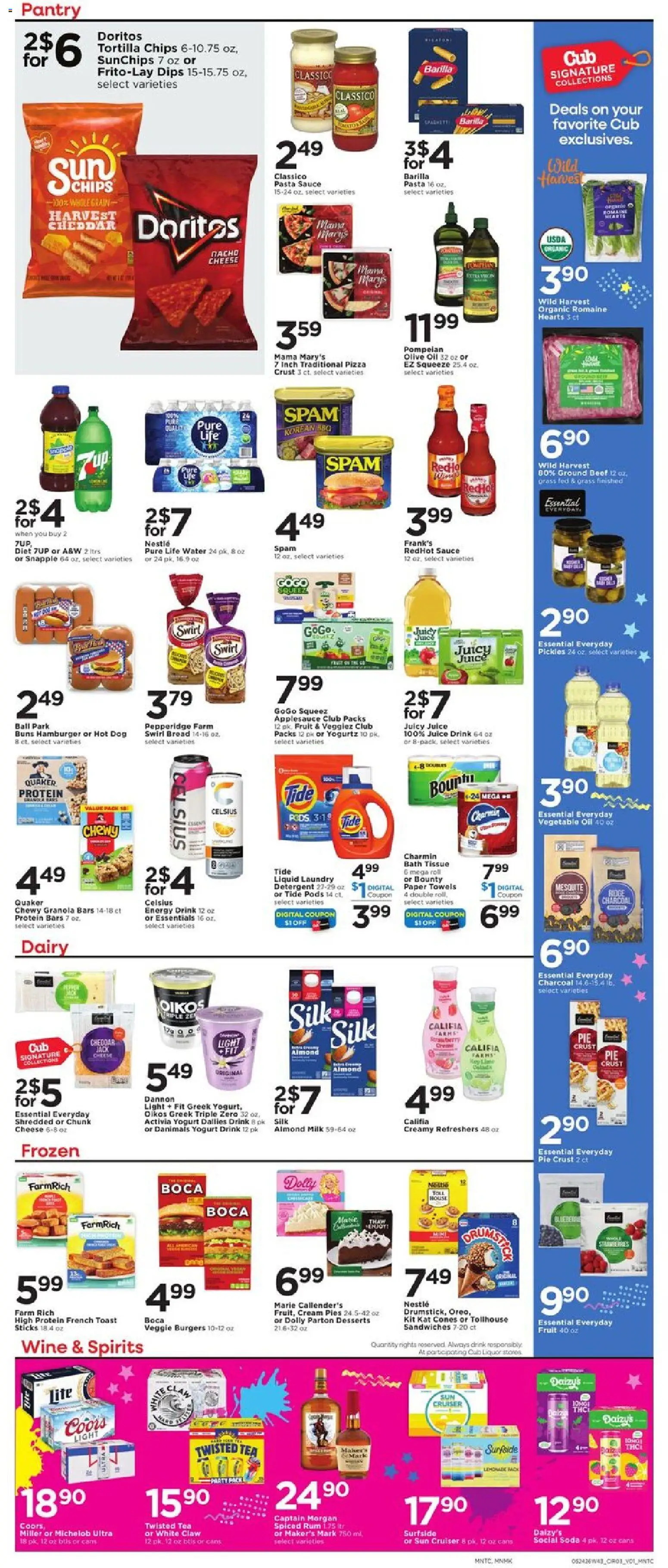 Cub Foods Weekly Savings - MN - valid from 24.05.2026 | Page: 5 | Products: Milk, Cheese, Pizza, Water
