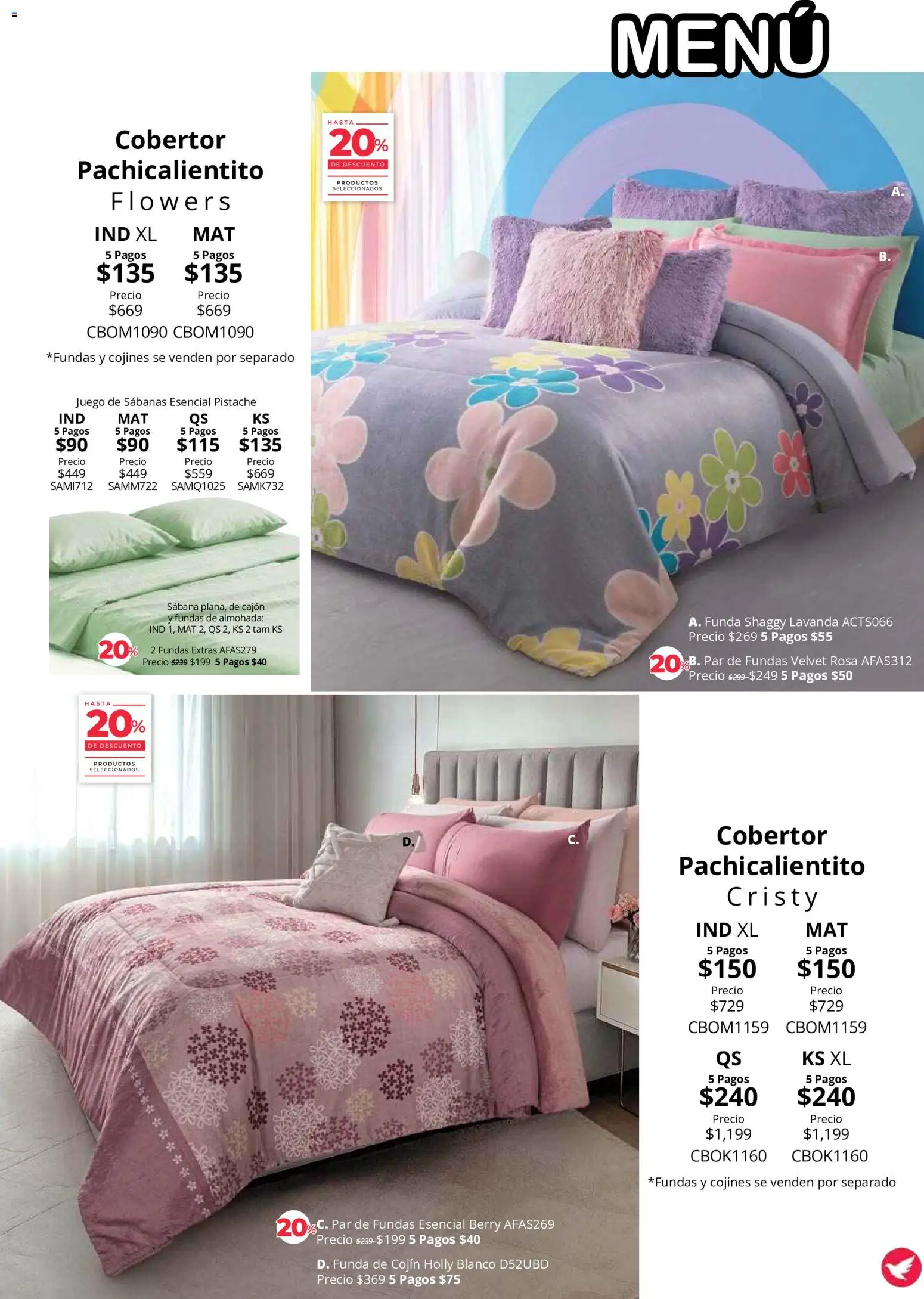 Nuevas ofertas de Colchas Concord válidas en toda la República Mexicana desde el 01/08/2026. ¡Encuentra las mejores ofertas en Colchas Concord catálogo Colección Cobertor! | Página: 18 | Productos: Cobertor, Juego, Funda, Sabanas
