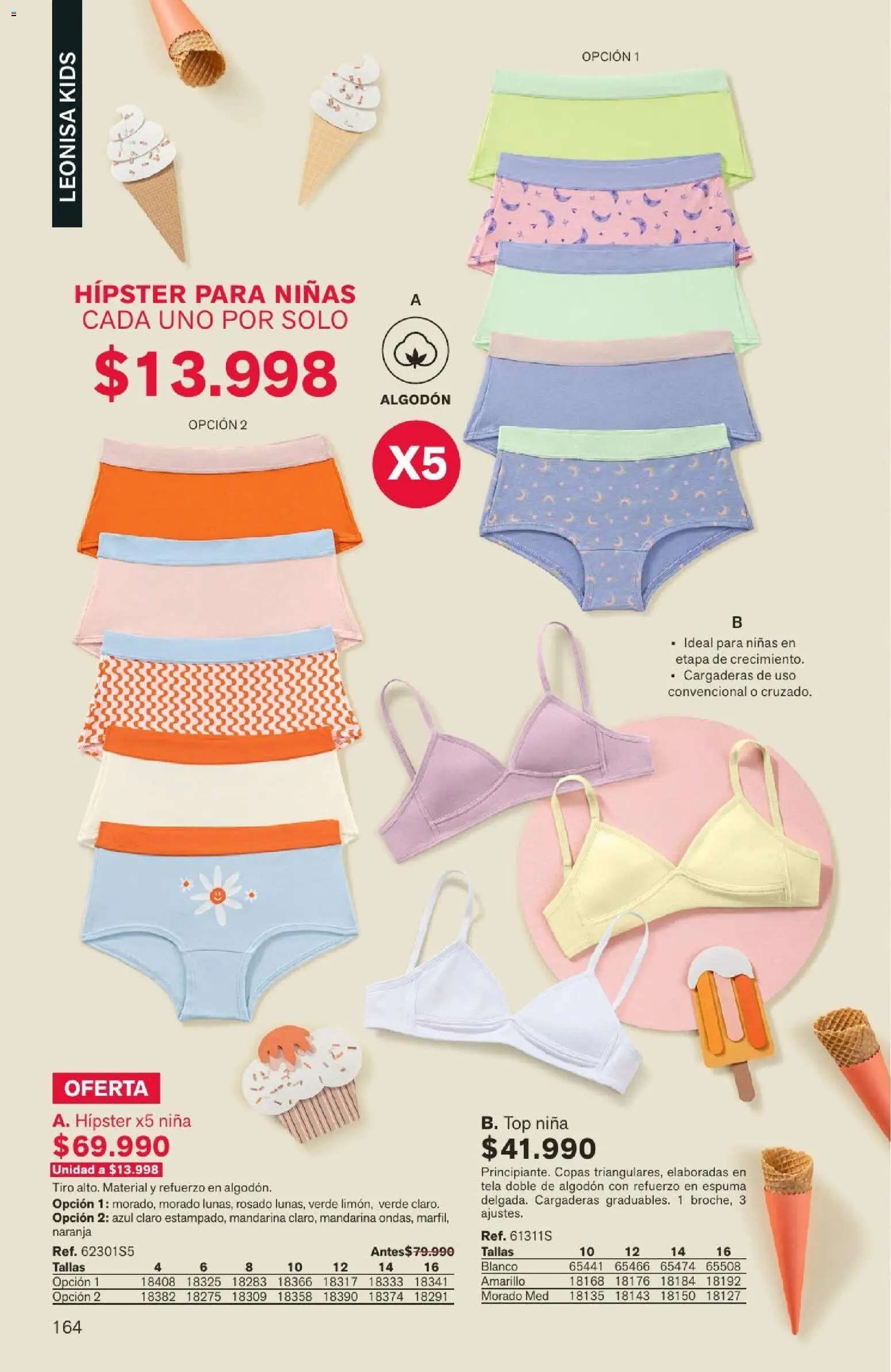 Leonisa revista - valida desde el 04/08/2026 | Página: 164 | Productos: Espuma, Algodón, Top