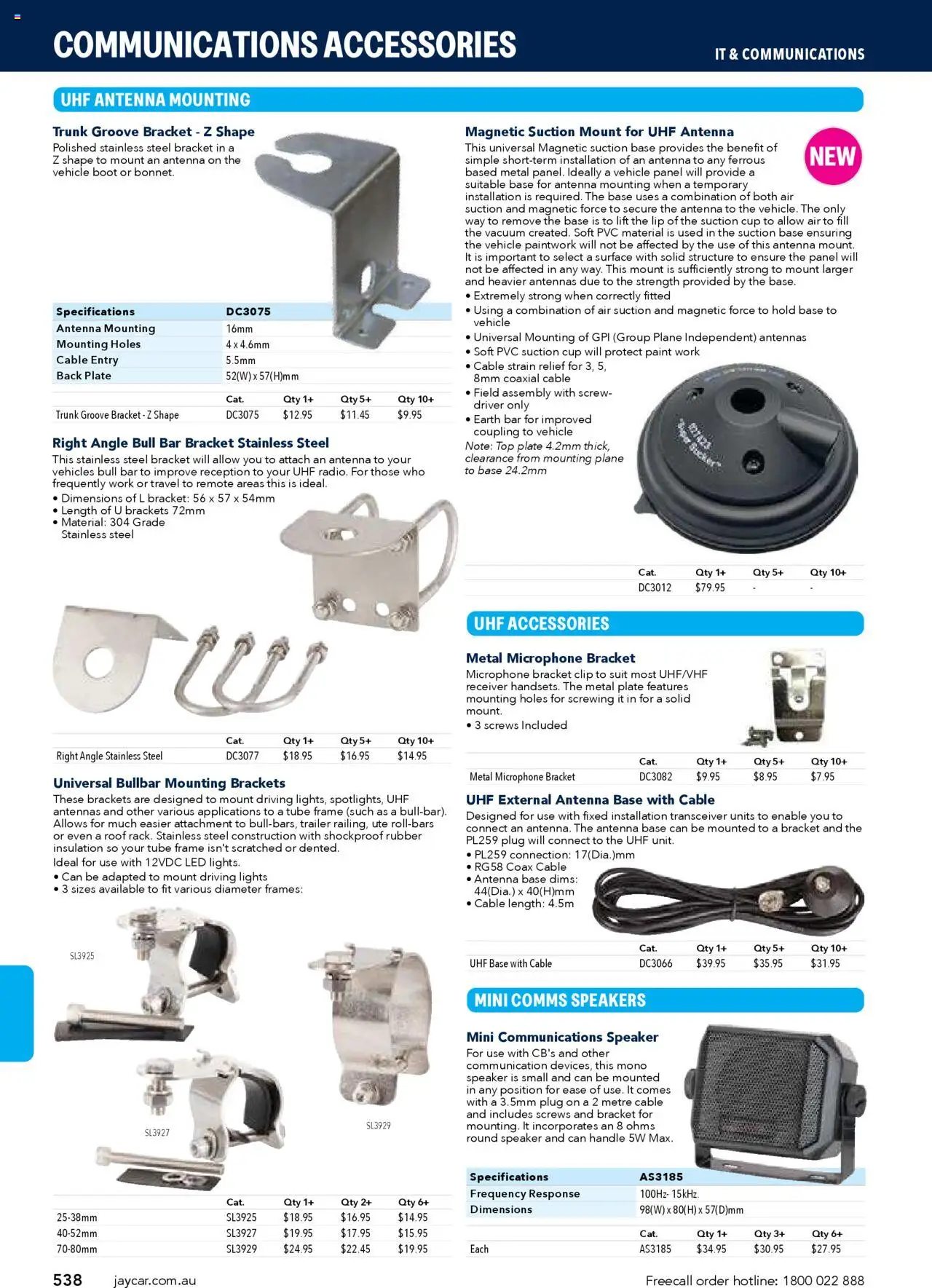 Jaycar catalogue - valid from 09/07/2025 | Page: 538 | Products: Clip, Cable, Microphone, Speaker