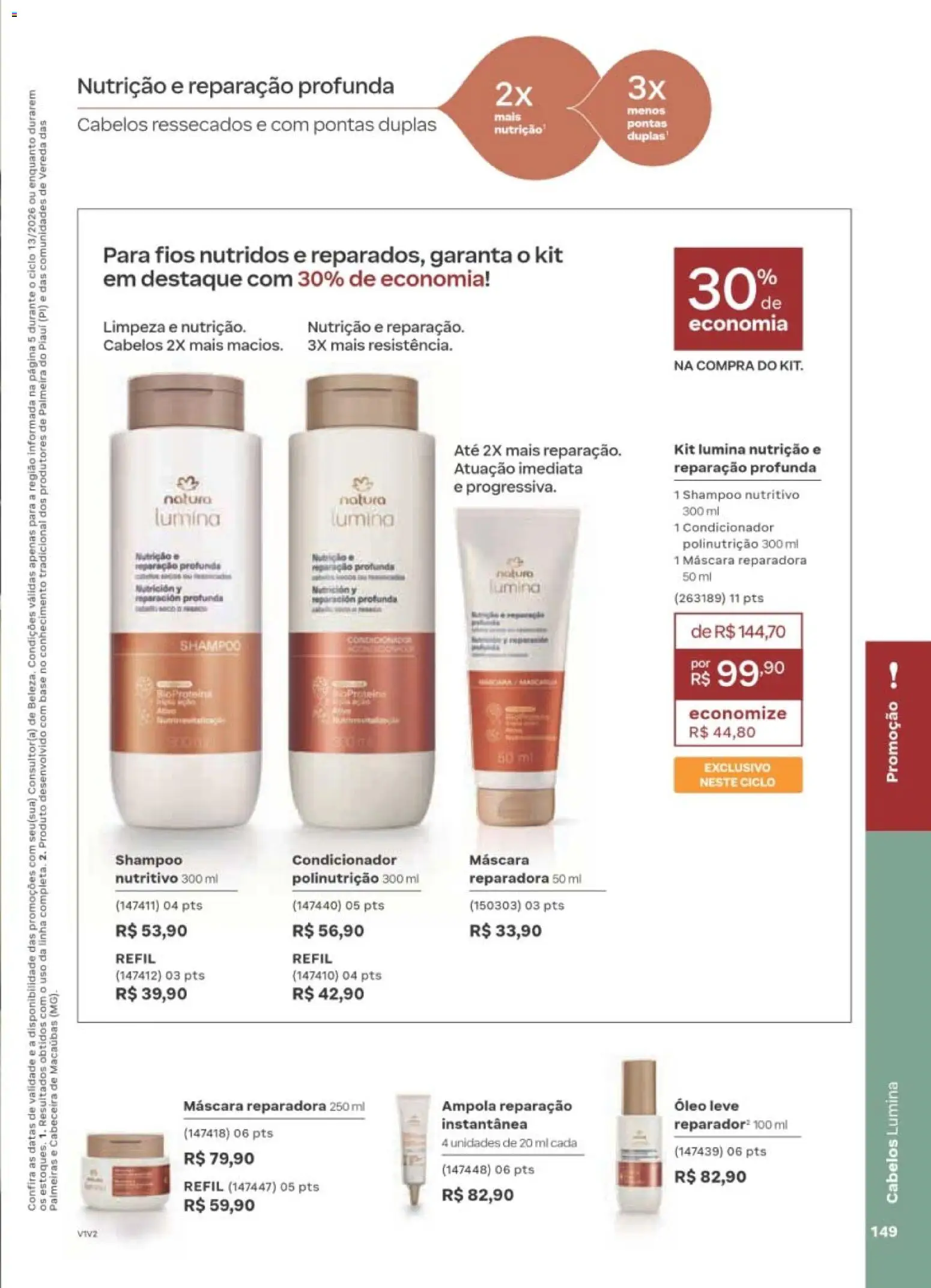 Natura Folheto - válido de 10/08/2026 | Página: 152 | Produtos: Shampoo, Condicionador, Óleo, Base