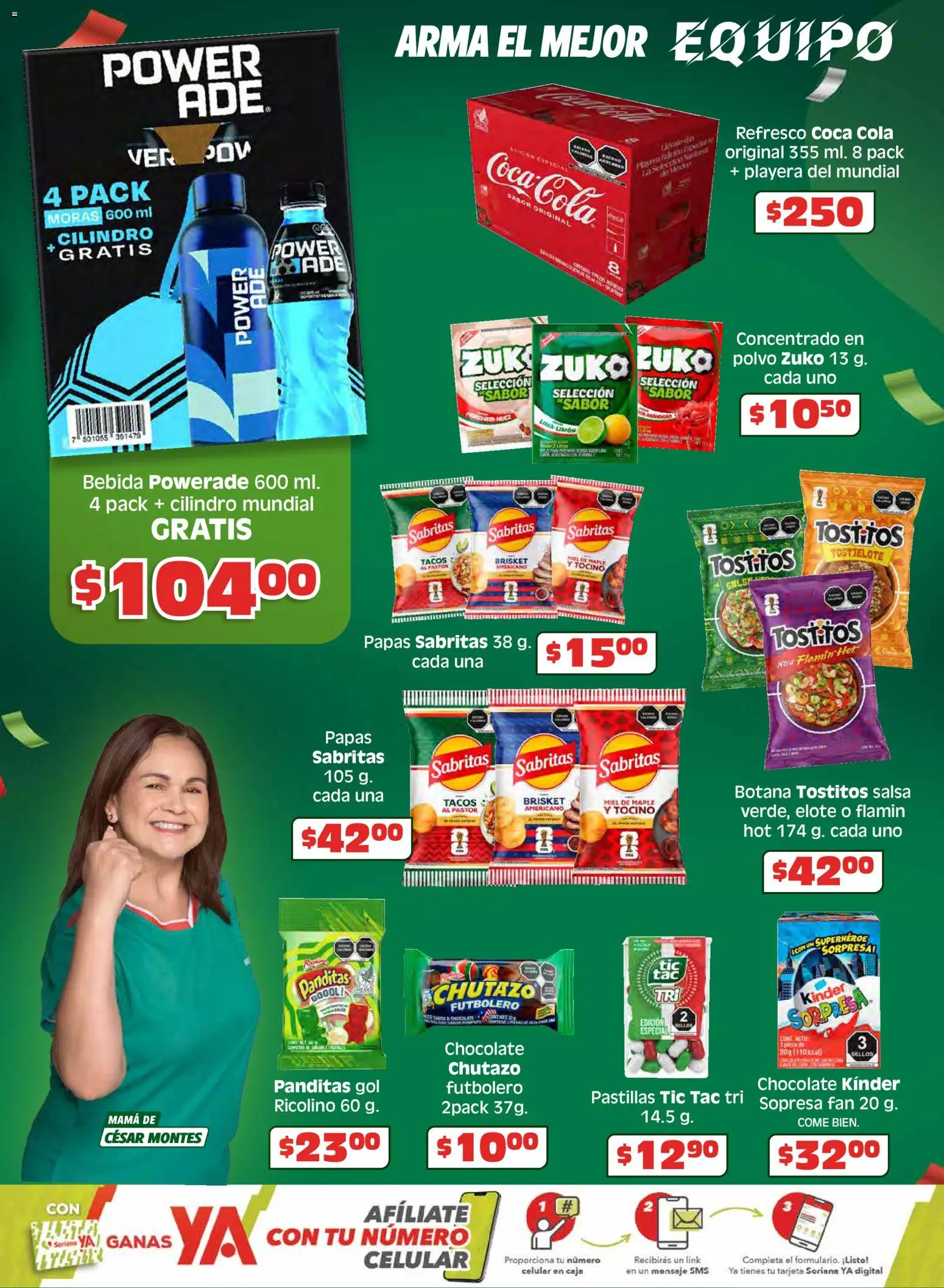 Nuevas ofertas de Soriana válidas en toda la República Mexicana desde el 14.05.2026. ¡Encuentra las mejores ofertas en Soriana En México apoyamos con todo Híper Nacional! | Página: 11 | Productos: Refresco, Chocolate, Playera, Polvo