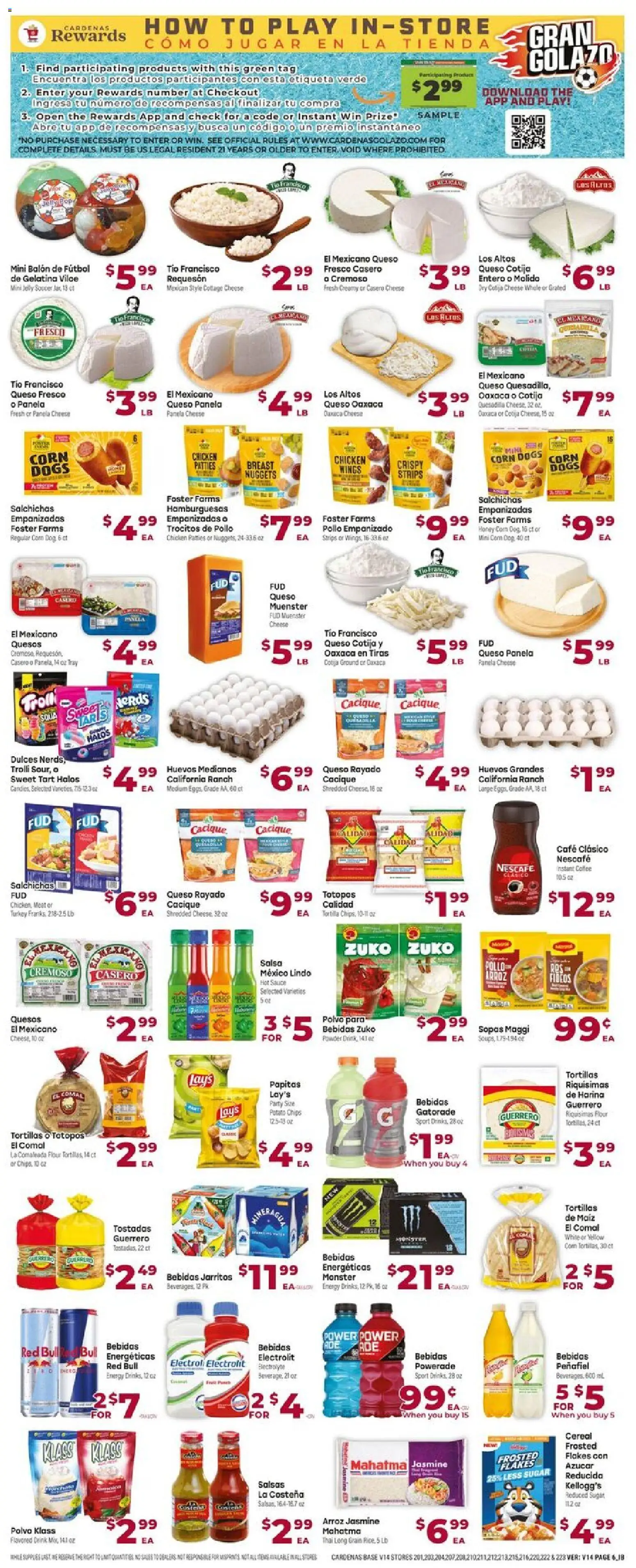 Cardenas Weekly Ad - valid from 03.06.2026 | Page: 6 | Products: Cheese, Chips, Cottage cheese, Sauce