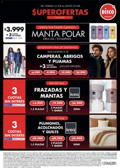 Vista previa Disco - Ofertas | Electro, T. Libre y más válido desde el 20/08/2026 | Página: 2 | Productos: Disco, Manta