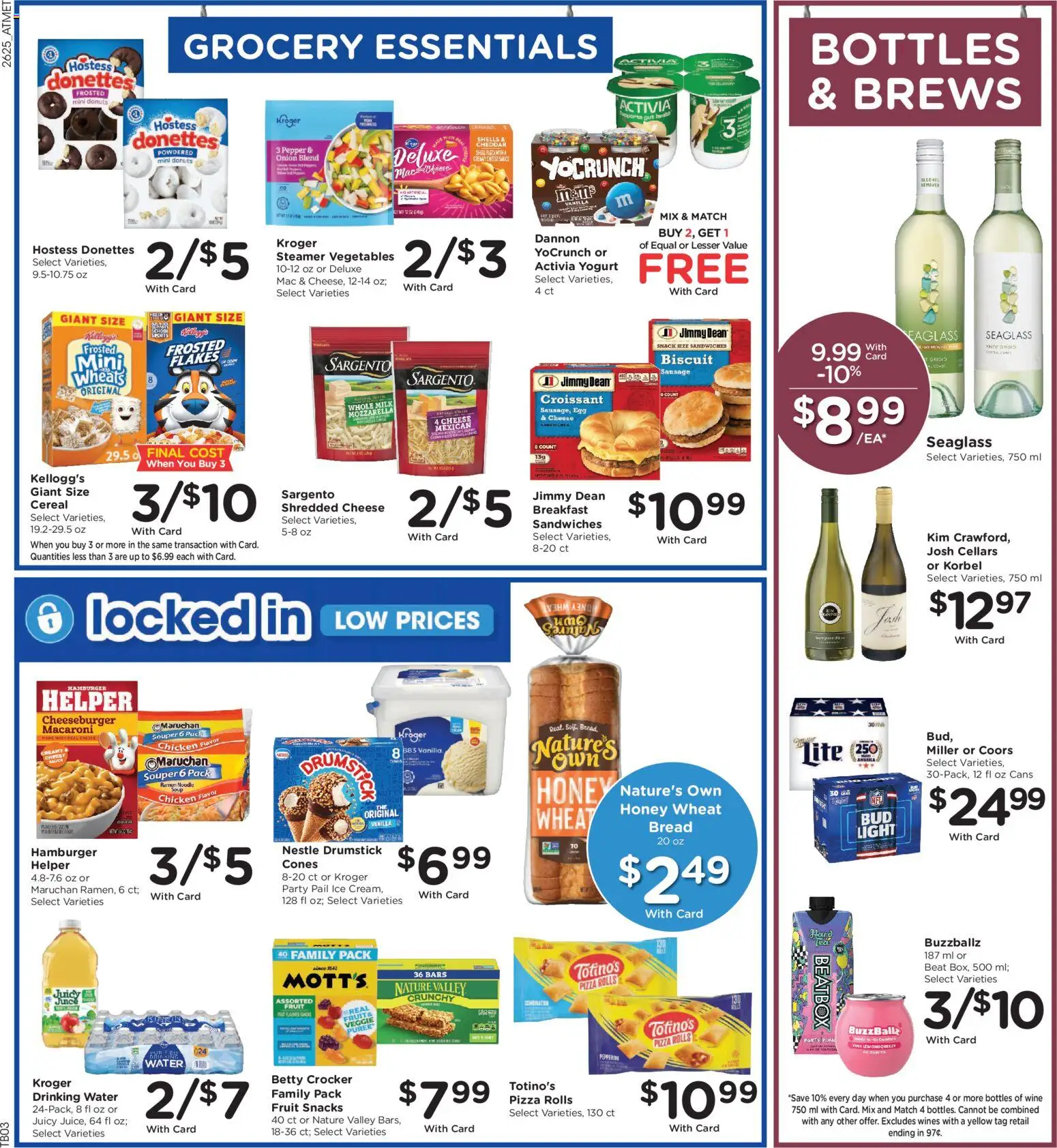 Kroger Weekly Ad - valid from 07/22/2026 | Page: 9 | Products: Cheese, Bread, Pizza, Water