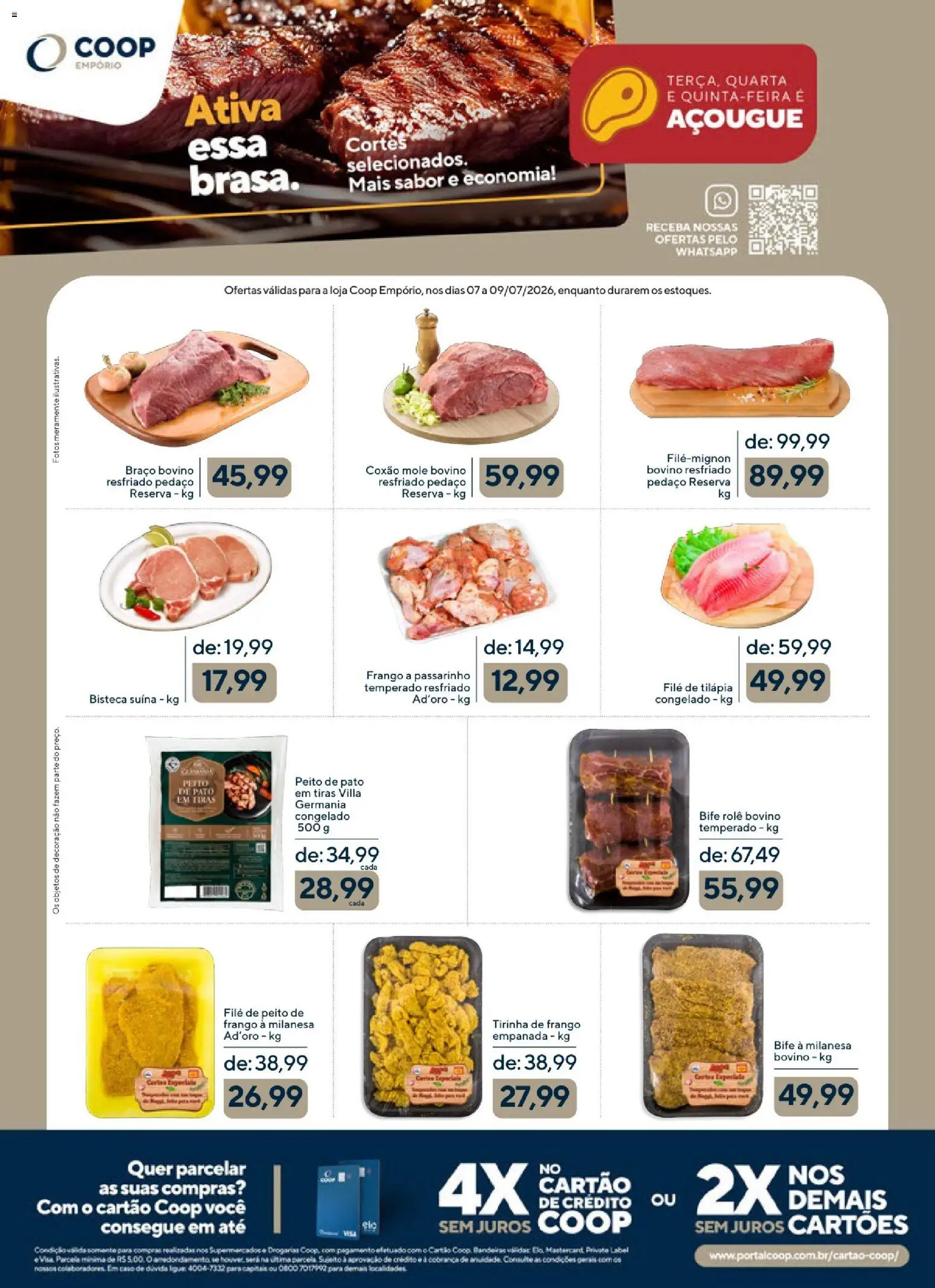 Coop Folheto - válido de 07/07/2026 | Página: 2 | Produtos: Tilápia, Frango, Filé de tilápia, Peito de frango