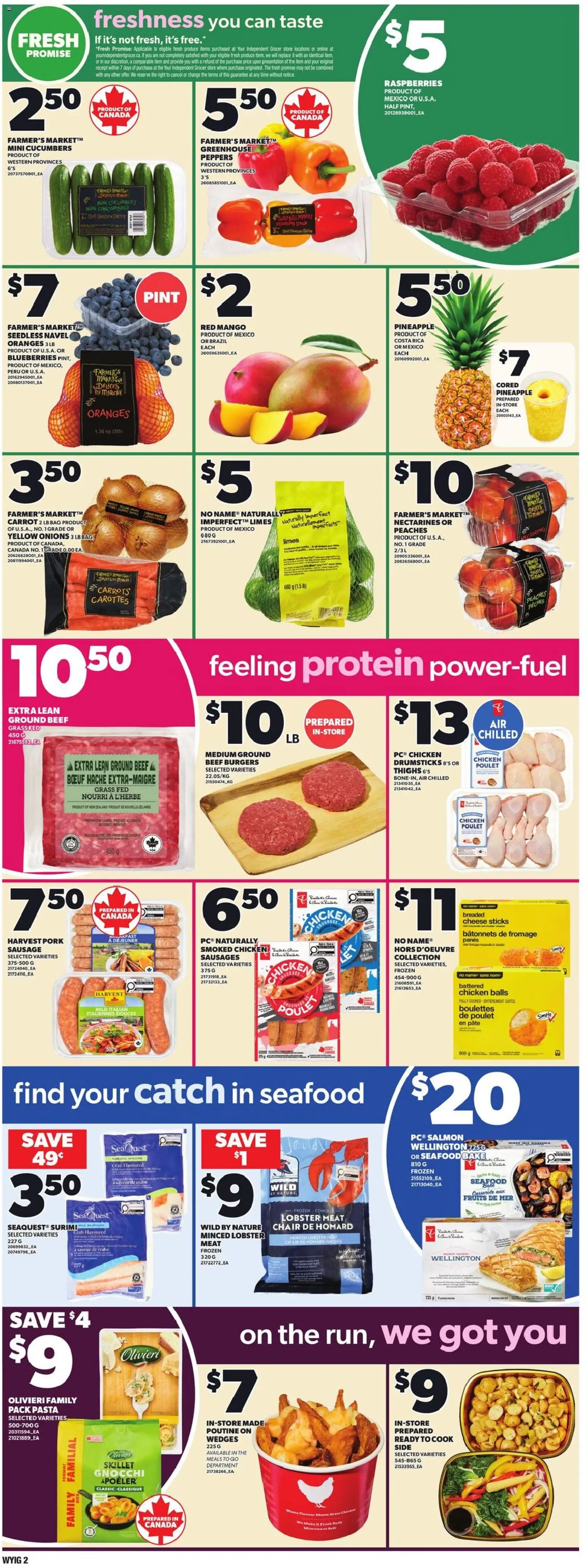Loblaws flyer valid from 11.06.2026 | Page: 5 | Products: Pasta, Cheese, Pork, Oranges