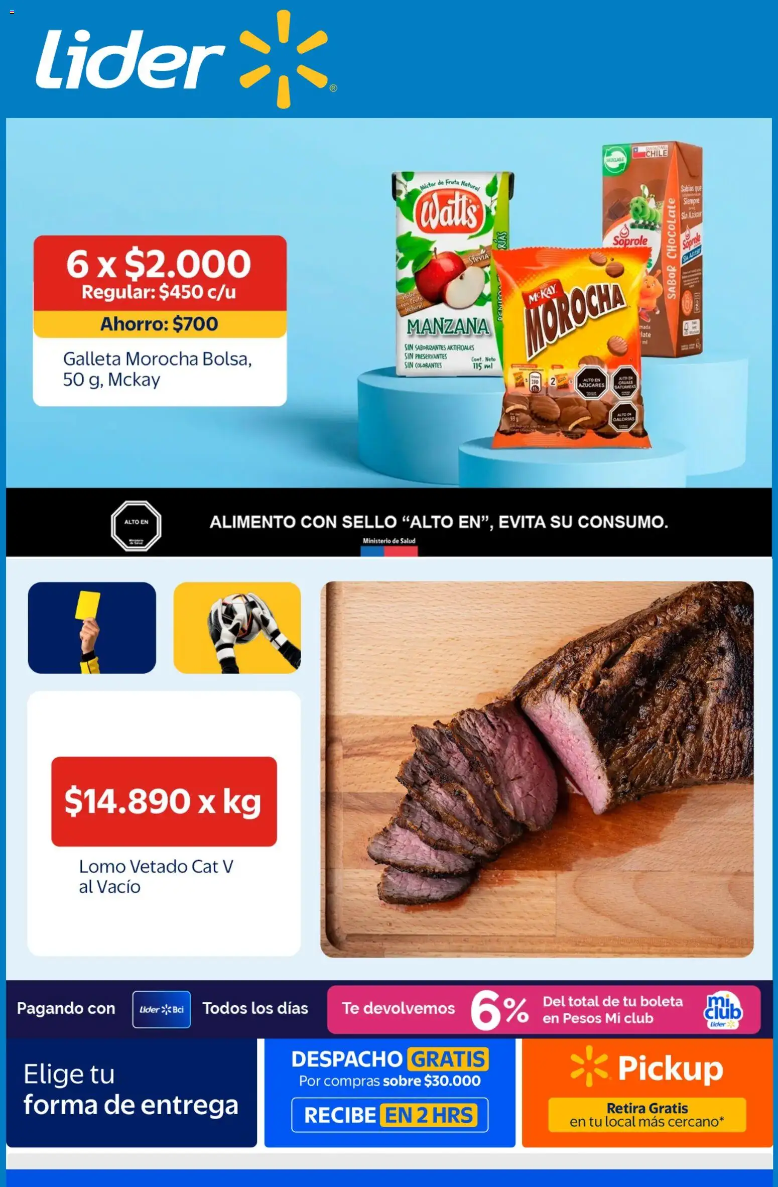 Lider Ofertas │ válido desde el 14.07.2026 | Página: 1 | Productos: Manzana, Sobre, Té, Azucar