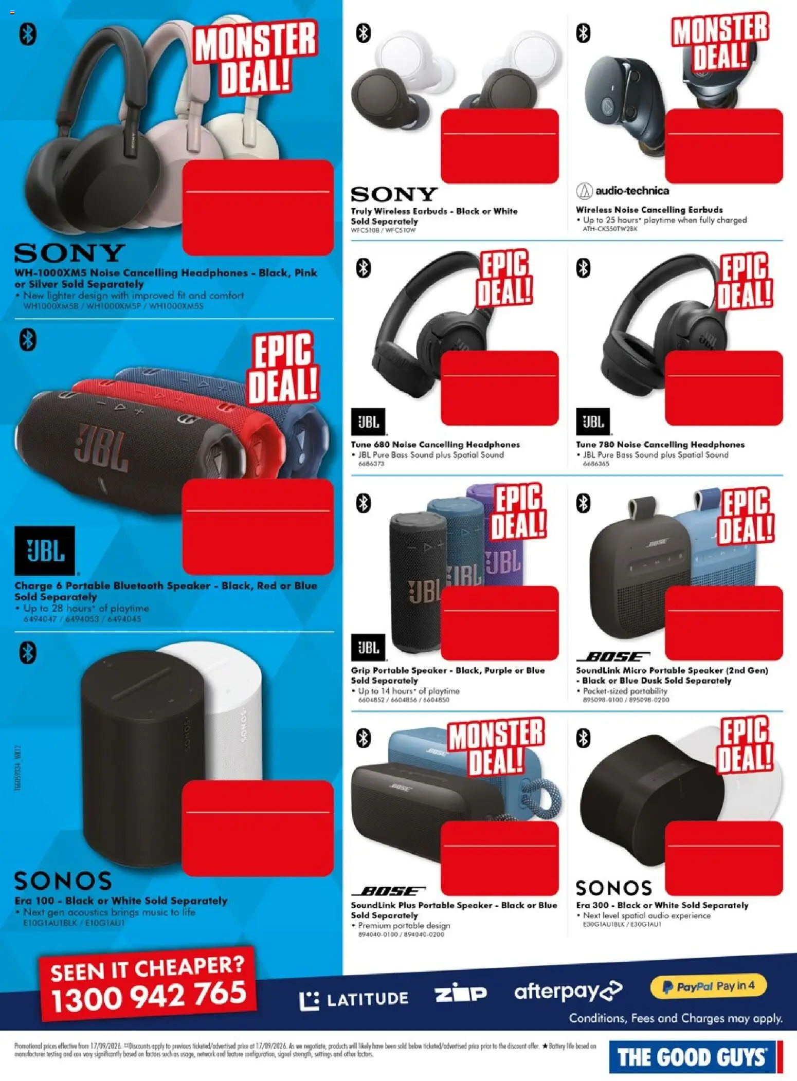 The Good Guys catalogue - valid from 16/09/2026 | Page: 3 | Products: Bluetooth speaker, Headphones, Speaker, Portable