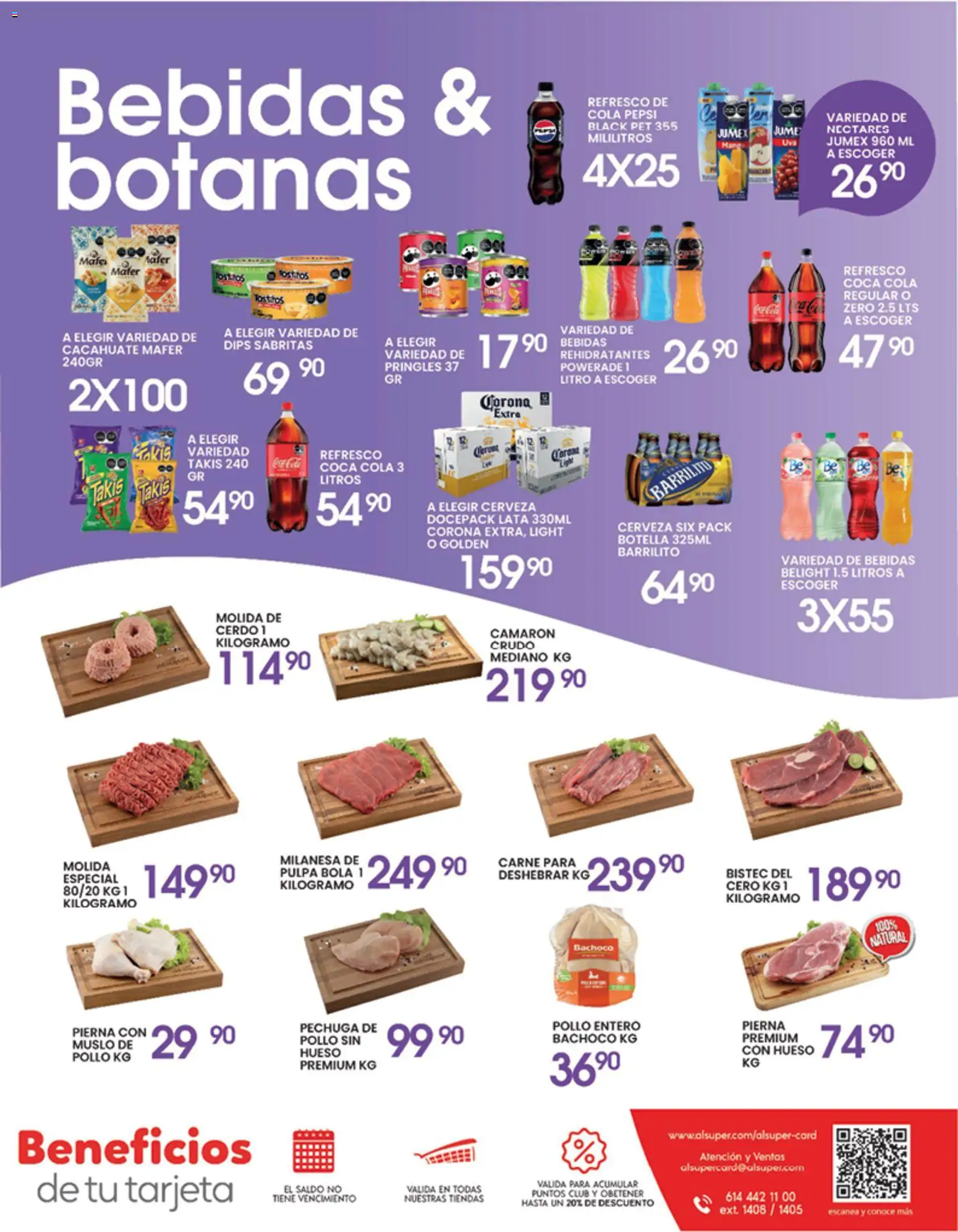 Nuevas ofertas de Alsuper válidas en toda la República Mexicana desde el 12.05.2026. ¡Encuentra las mejores ofertas en Alsuper folleto Saltillo! | Página: 7 | Productos: Milanesa, Refresco, Cacahuate, Cerveza