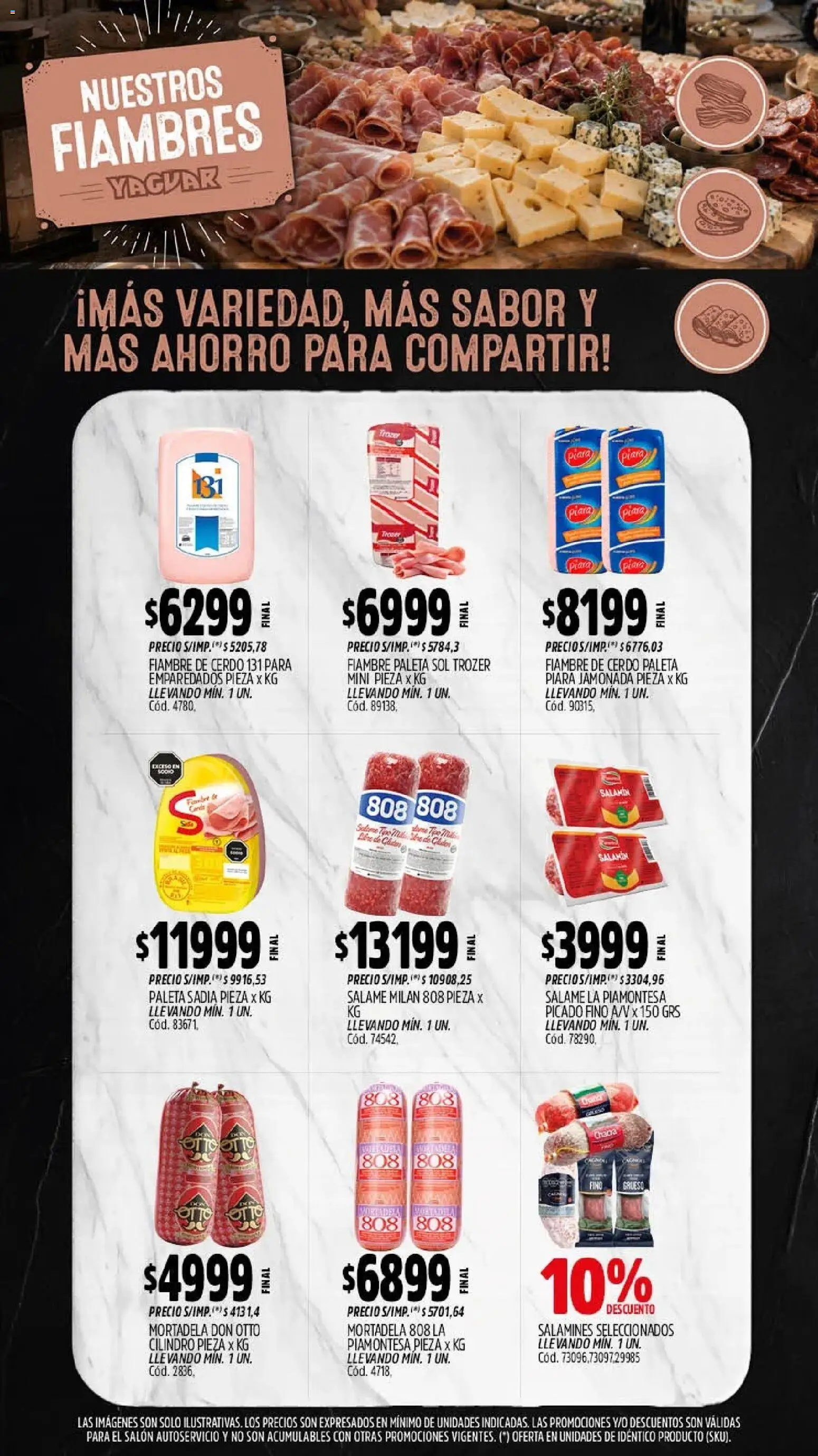 Yaguar - Oferta Semanal Parque Chacabuco │ válido desde el 17/07/2026 | Página: 8 | Productos: Mortadela, Paleta, Salame, Cerdo