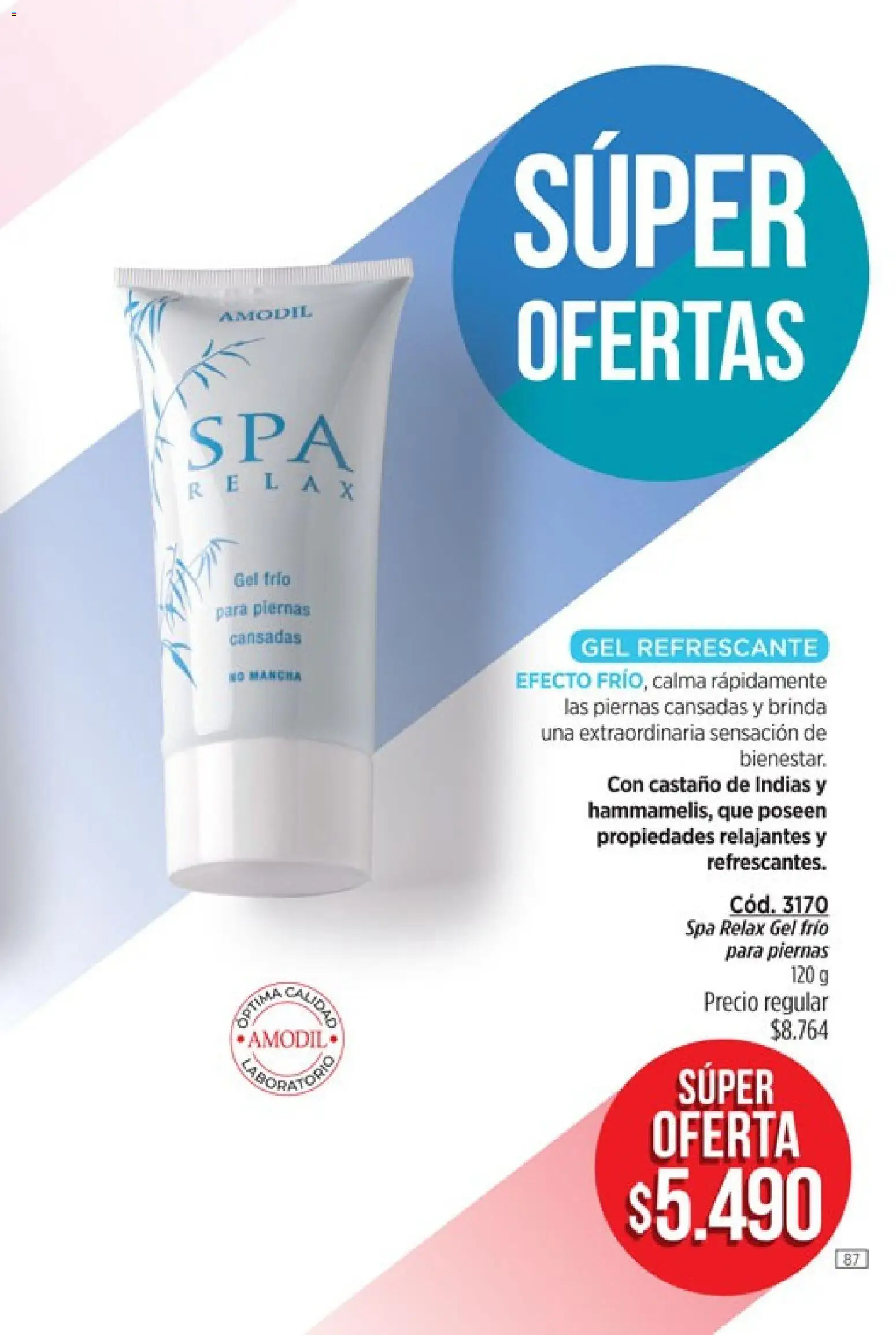 Catálogo Amodil Campaña 4 │ válido desde el 01/03/2026 | Página: 87 | Productos: Gel refrescante