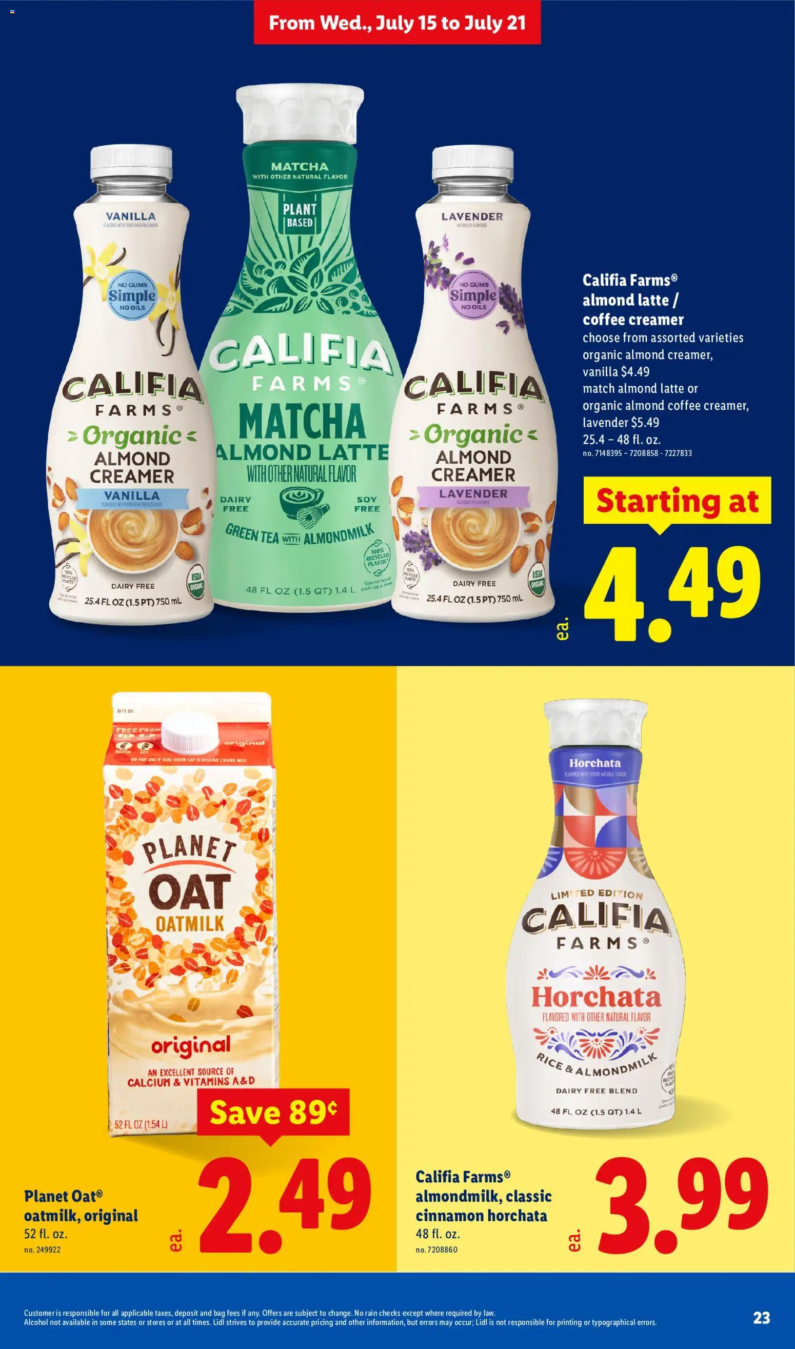 Lidl Weekly Ad - valid from 07/15/2026 | Page: 23 | Products: Coffee, Rice, Tea, Cap