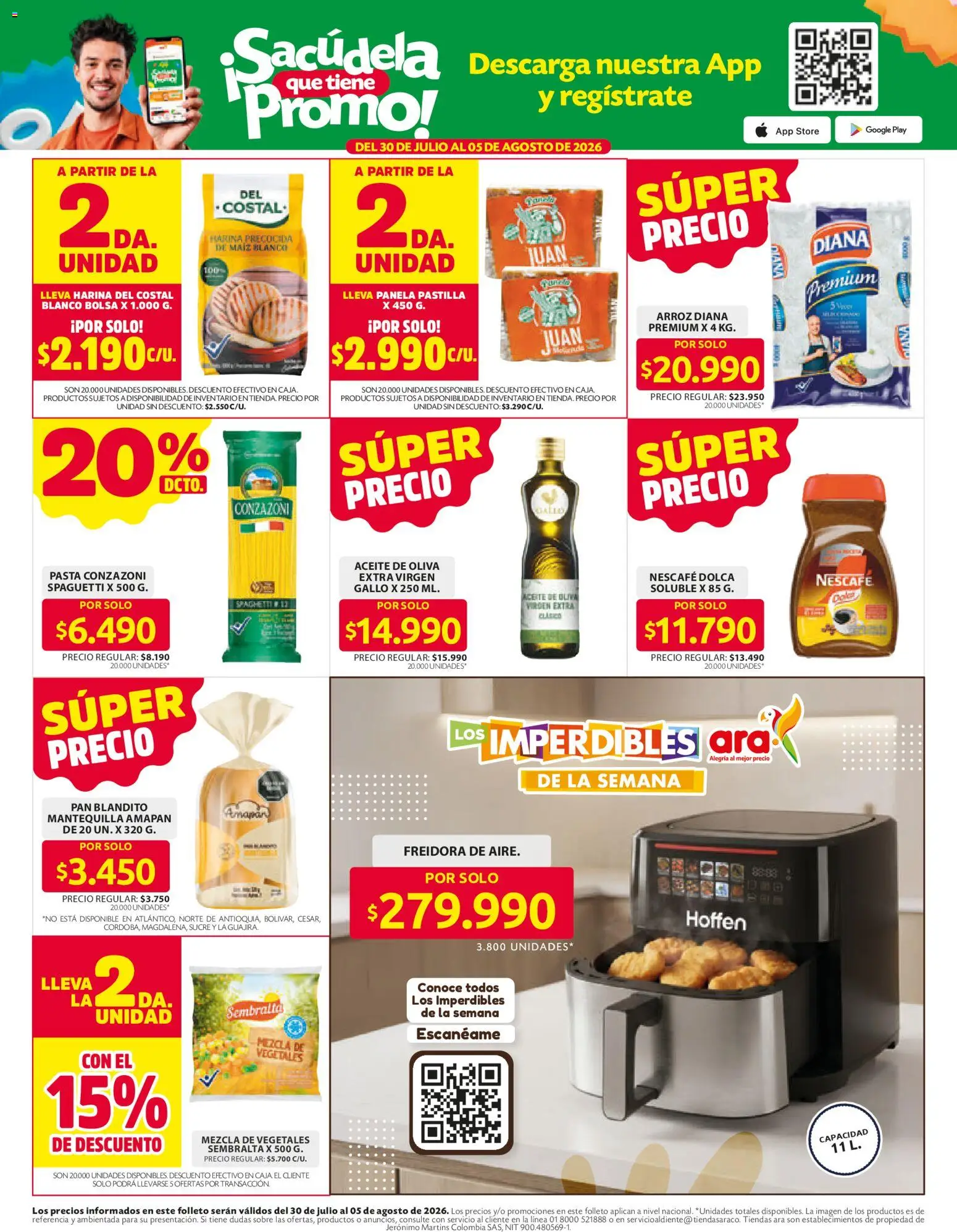 Ara revista - valida desde el 30/07/2026 | Página: 16 | Productos: Bolsa, Caja, Oliva, Pan
