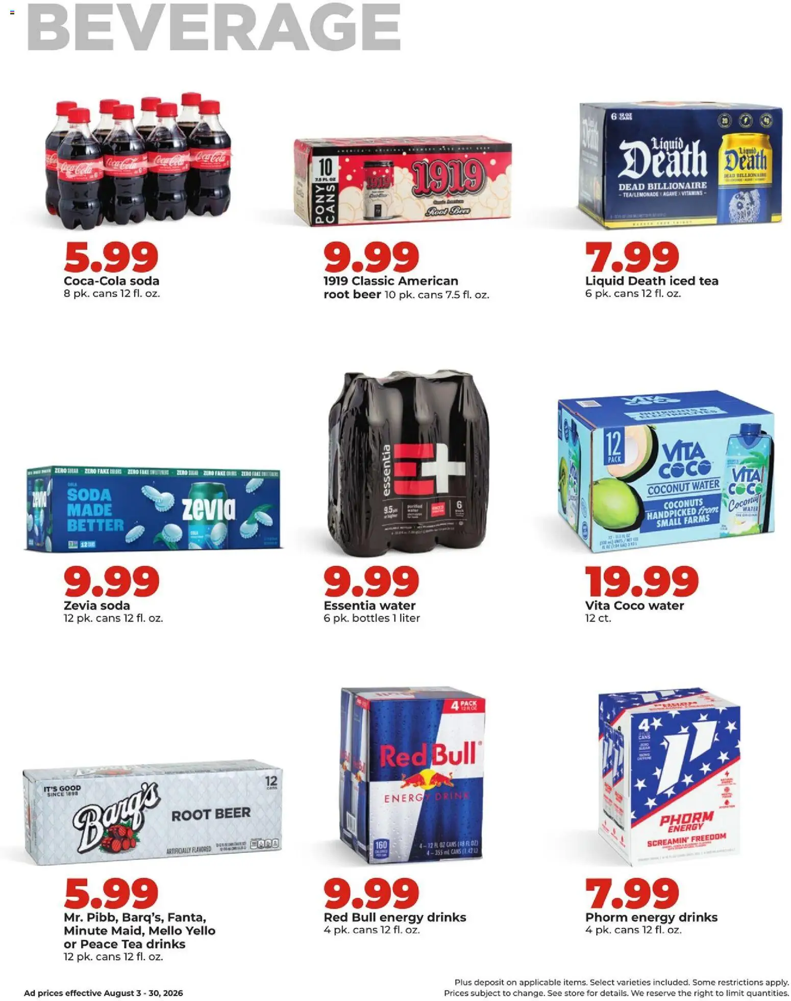HyVee Monthly Ad - valid from 08/03/2026 | Page: 23 | Products: Beer, Bow, Tea, Water