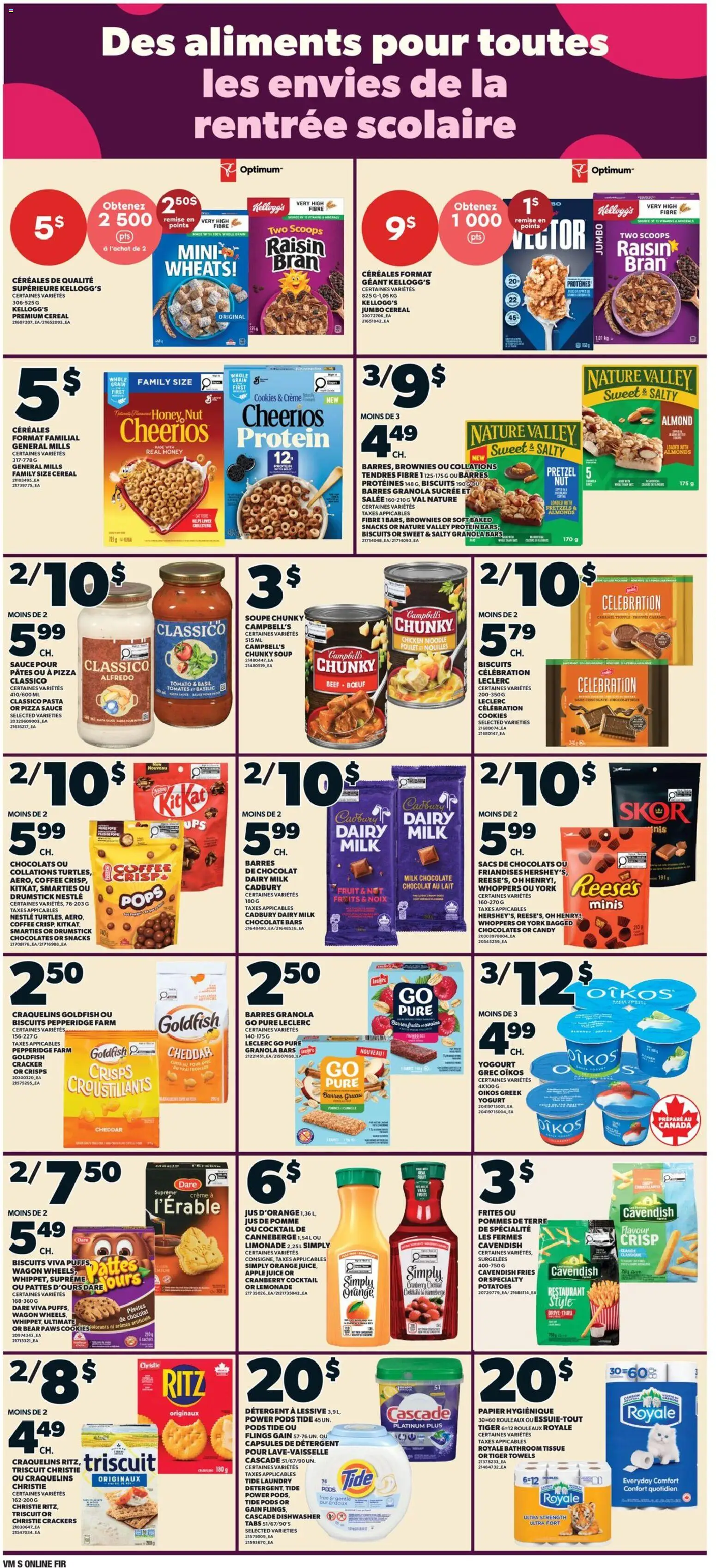 Valu Mart flyer valid from Sep 3, 2026 | Page: 5 | Products: Cookies, Fries, Pizza, Chicken