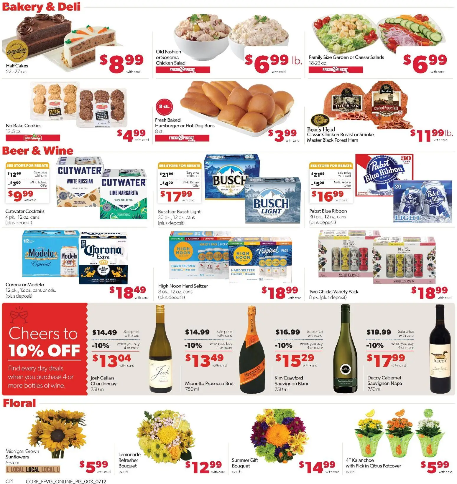 Family Fare Weekly Ad - valid from 07/12/2026 | Page: 7 | Products: Bakery, Beer, Salad, Watermelon