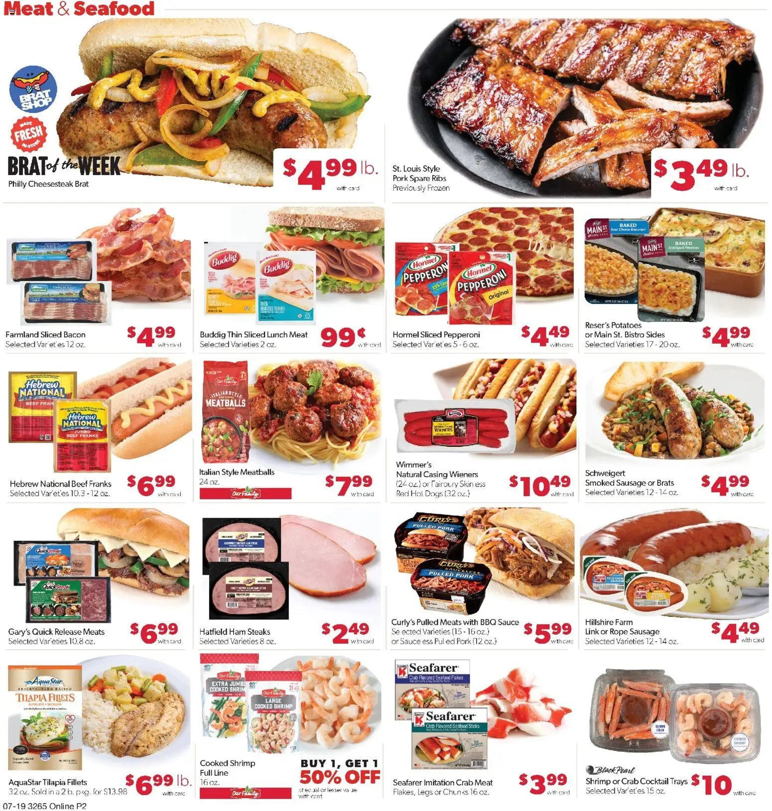 Family Fare Weekly Ad - SD - valid from 07/19/2026 | Page: 7 | Products: Pork, Beef, Sauce, Hot Dogs