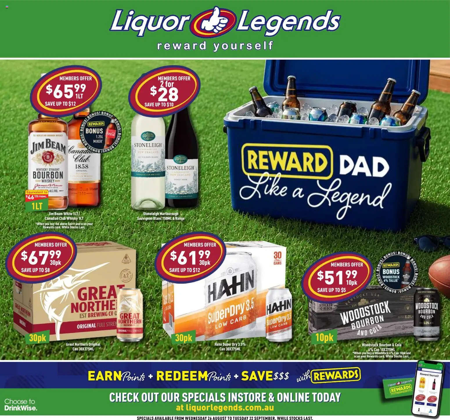 Liquor Legends catalogue - valid from 26/08/2026 | Page: 1 | Products: Jim Beam, Bourbon, Whiskey, Mixer