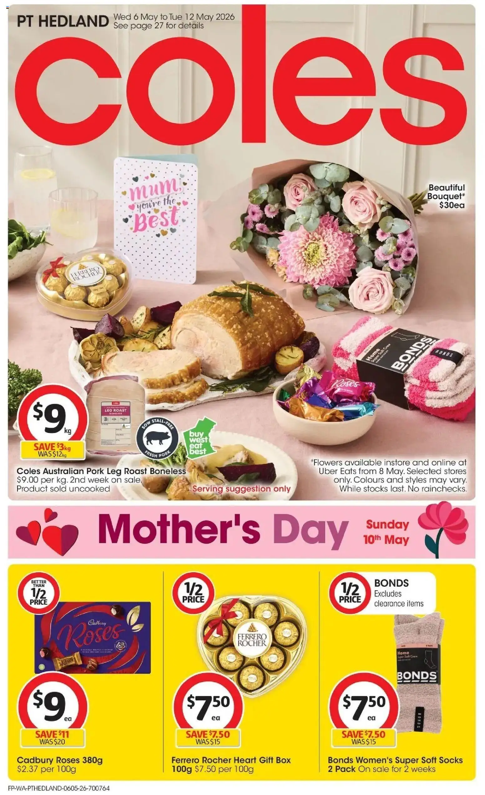 Coles catalogue - valid from 05.05.2026 | Page: 1 | Products: Box, Pork, Socks