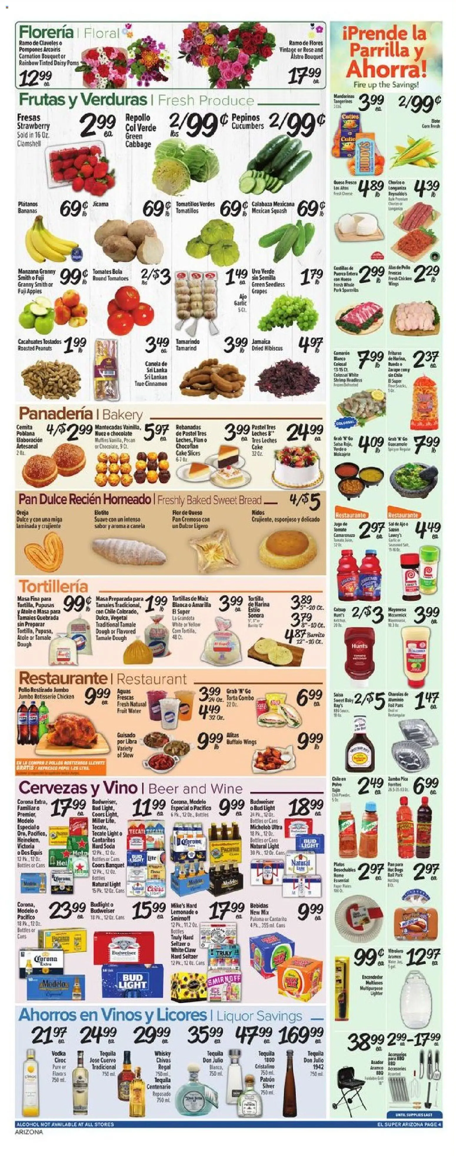 El Super Weekly Ad - AK - valid from 27.05.2026 | Page: 4 | Products: Bakery, Vodka, Cabbage, Grapes