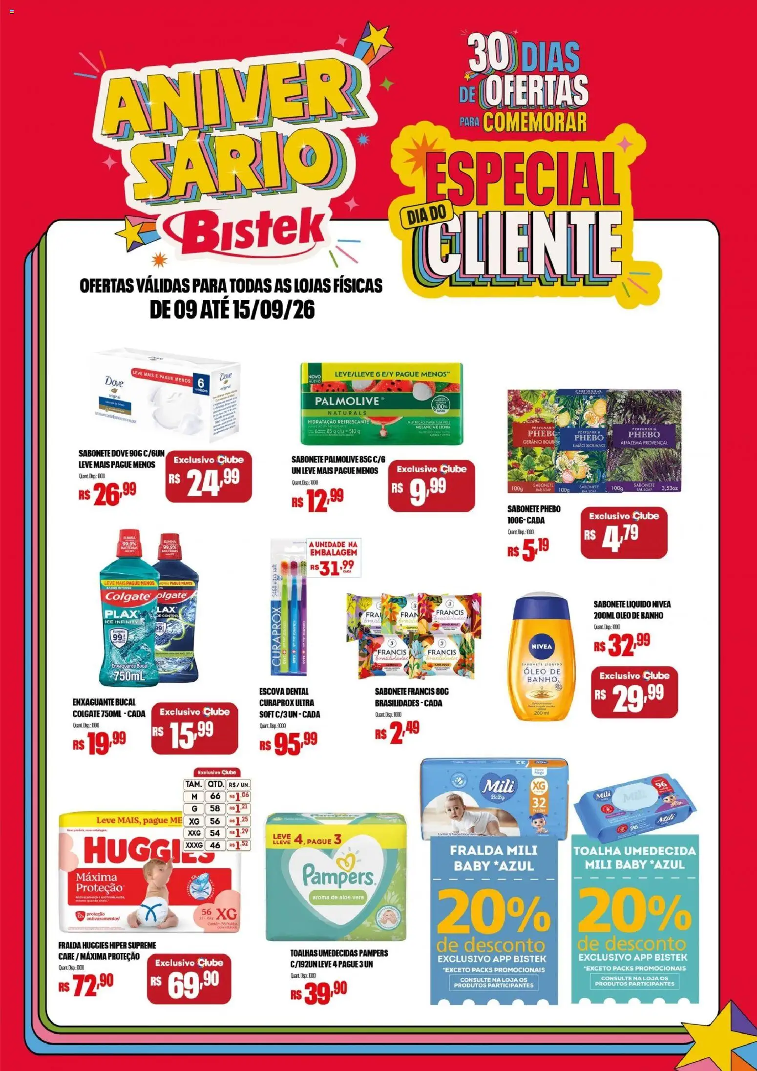 Bistek Supermercados Folheto - válido de 09/09/2026 | Página: 1 | Produtos: Limão siciliano, Enxaguante bucal, Óleo, Toalha umedecida