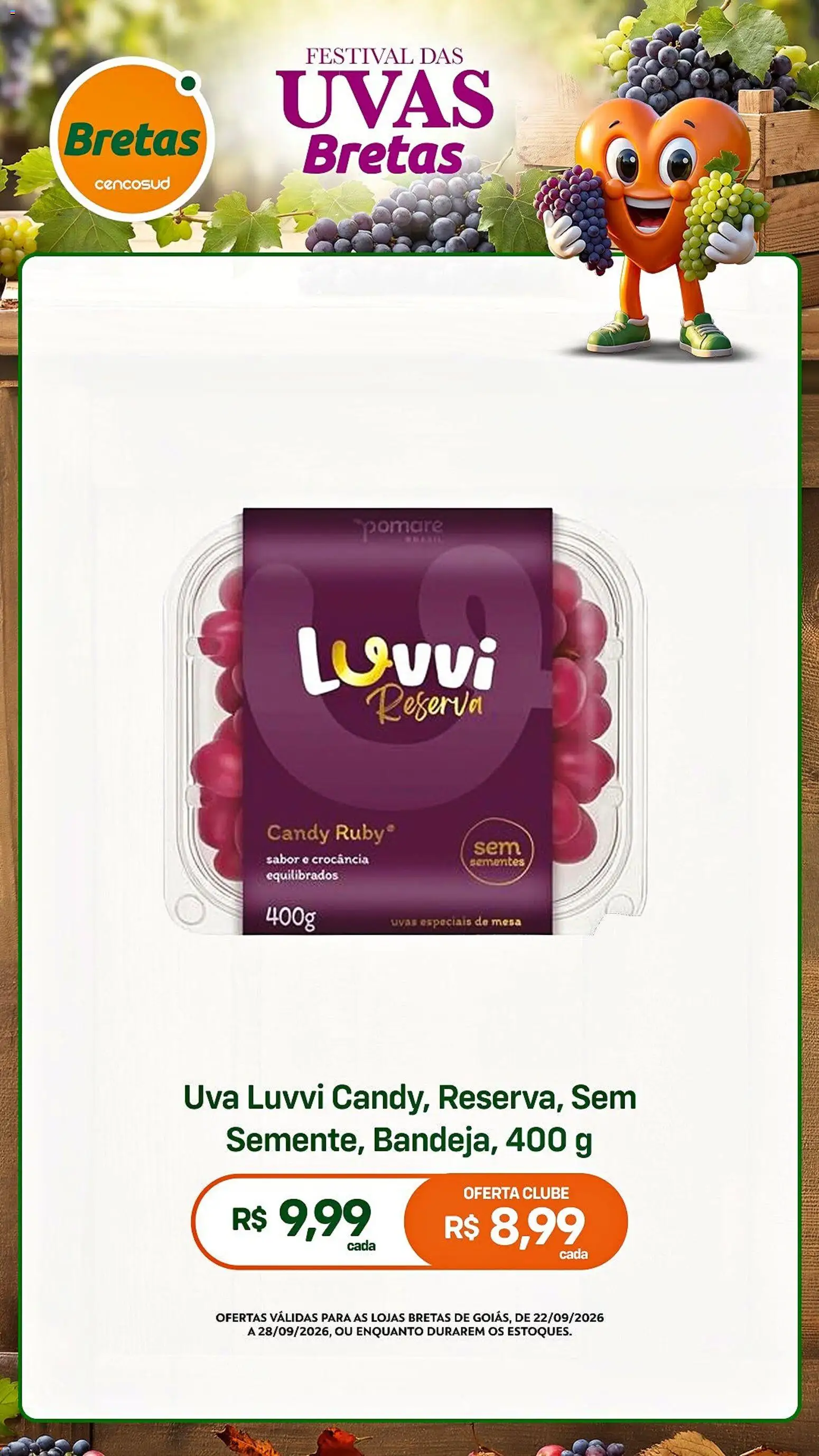 Bretas Folheto - válido de 22/09/2026 | Página: 6 | Produtos: Uva, Mesa, Uvas