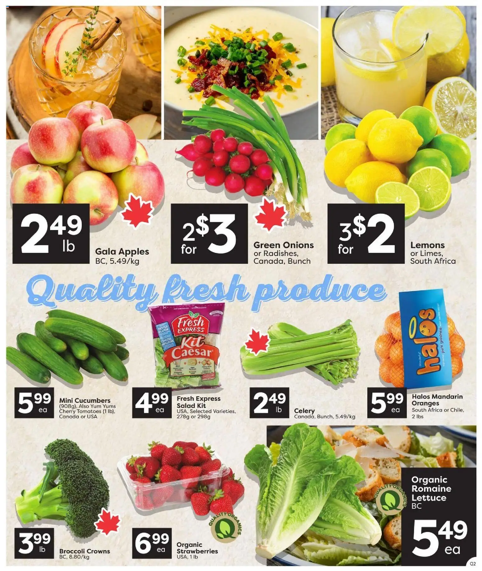Quality Foods flyer valid from Sep 24, 2026 | Page: 2 | Products: Strawberries, Cucumbers, Broccoli, Celery