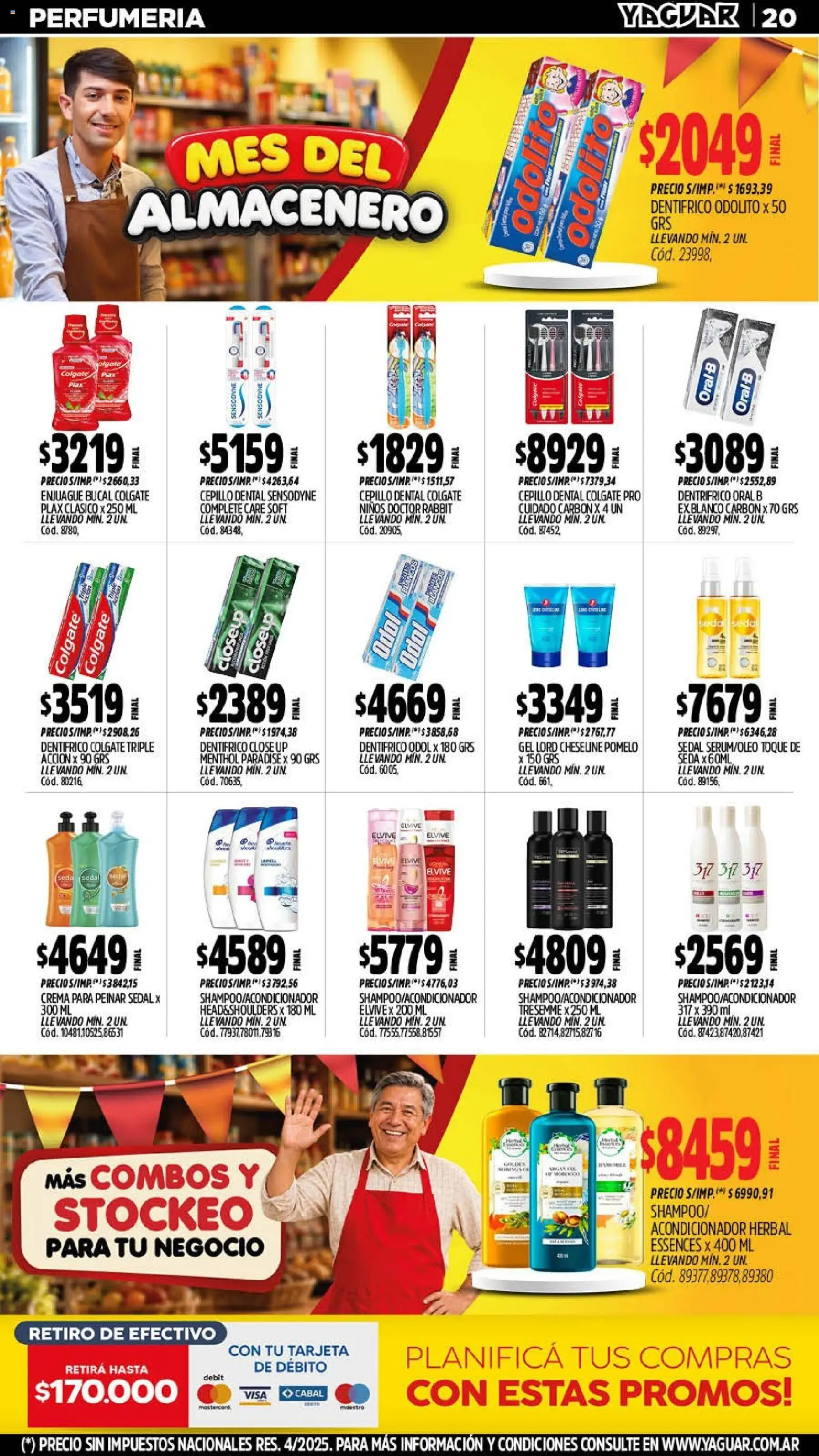 Yaguar - Oferta Semanal Córdoba │ válido desde el 07/09/2026 | Página: 20 | Productos: Cepillo, Enjuague bucal, Pomelo, Crema